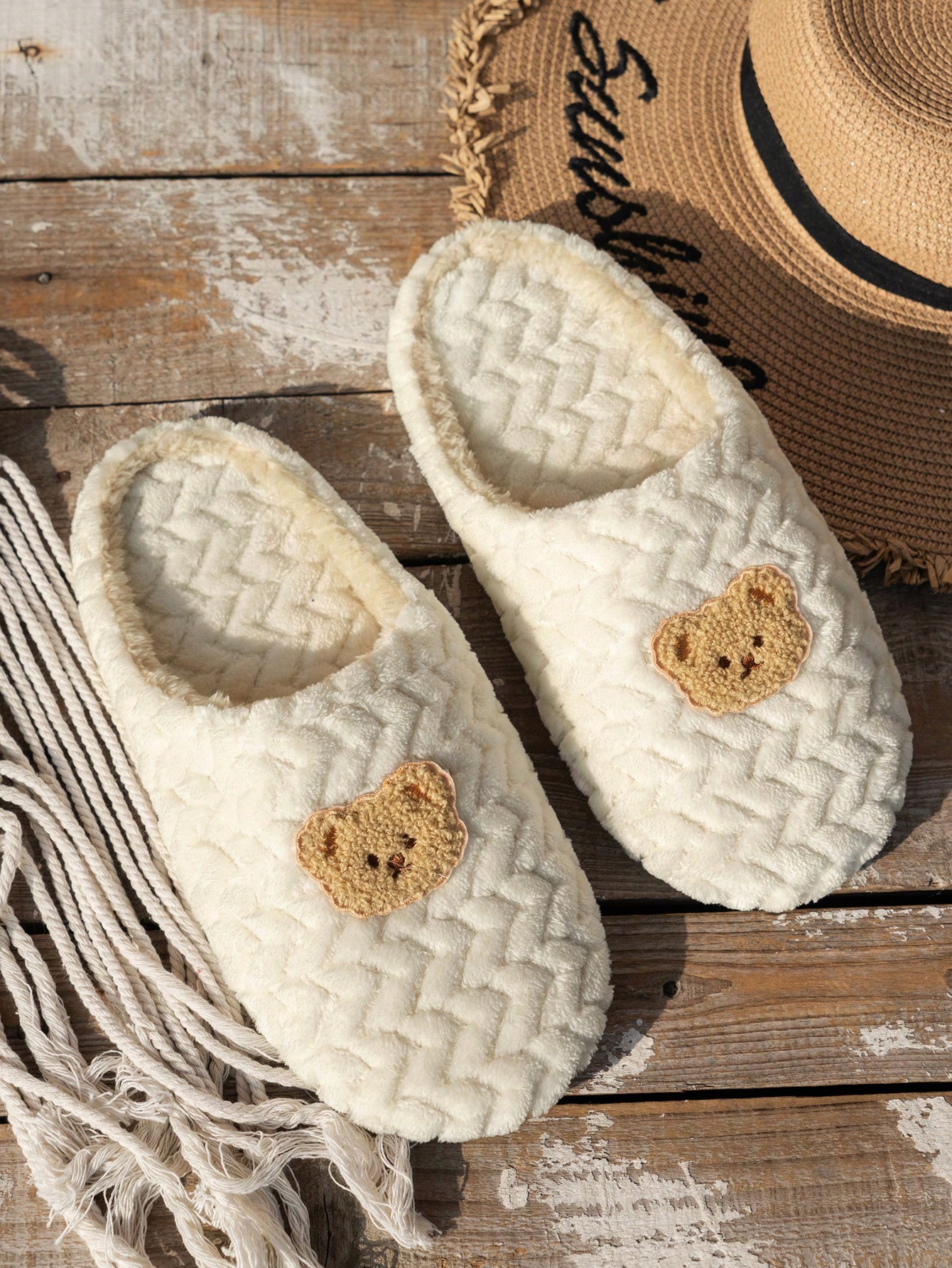 In Beige Women Home Slippers