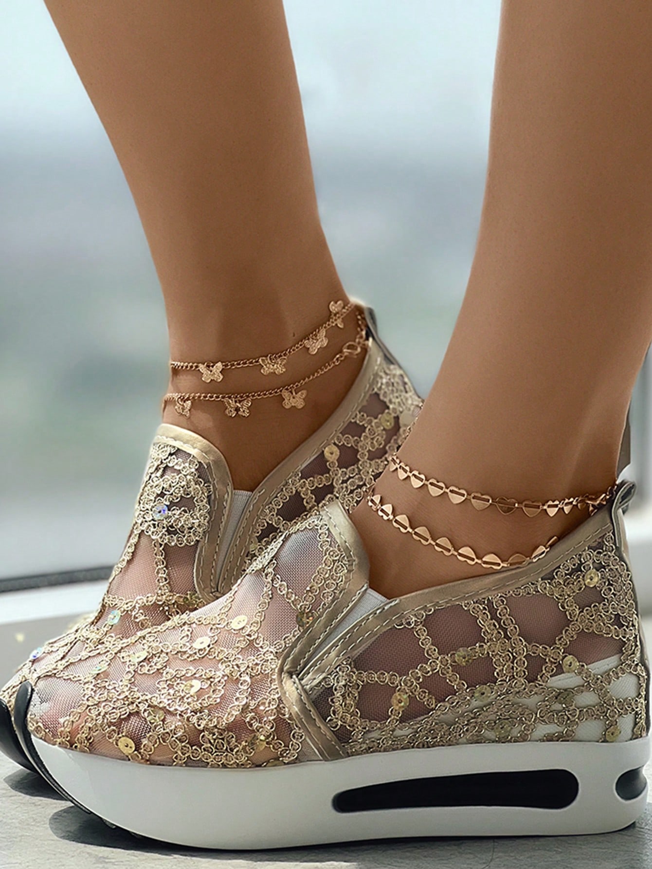 In Gold Women Wedges & Flatform