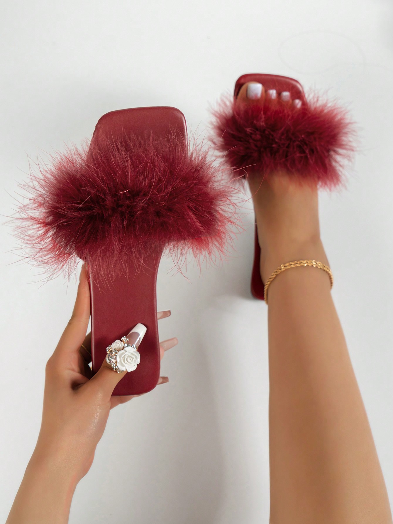 In Burgundy Women Shoes