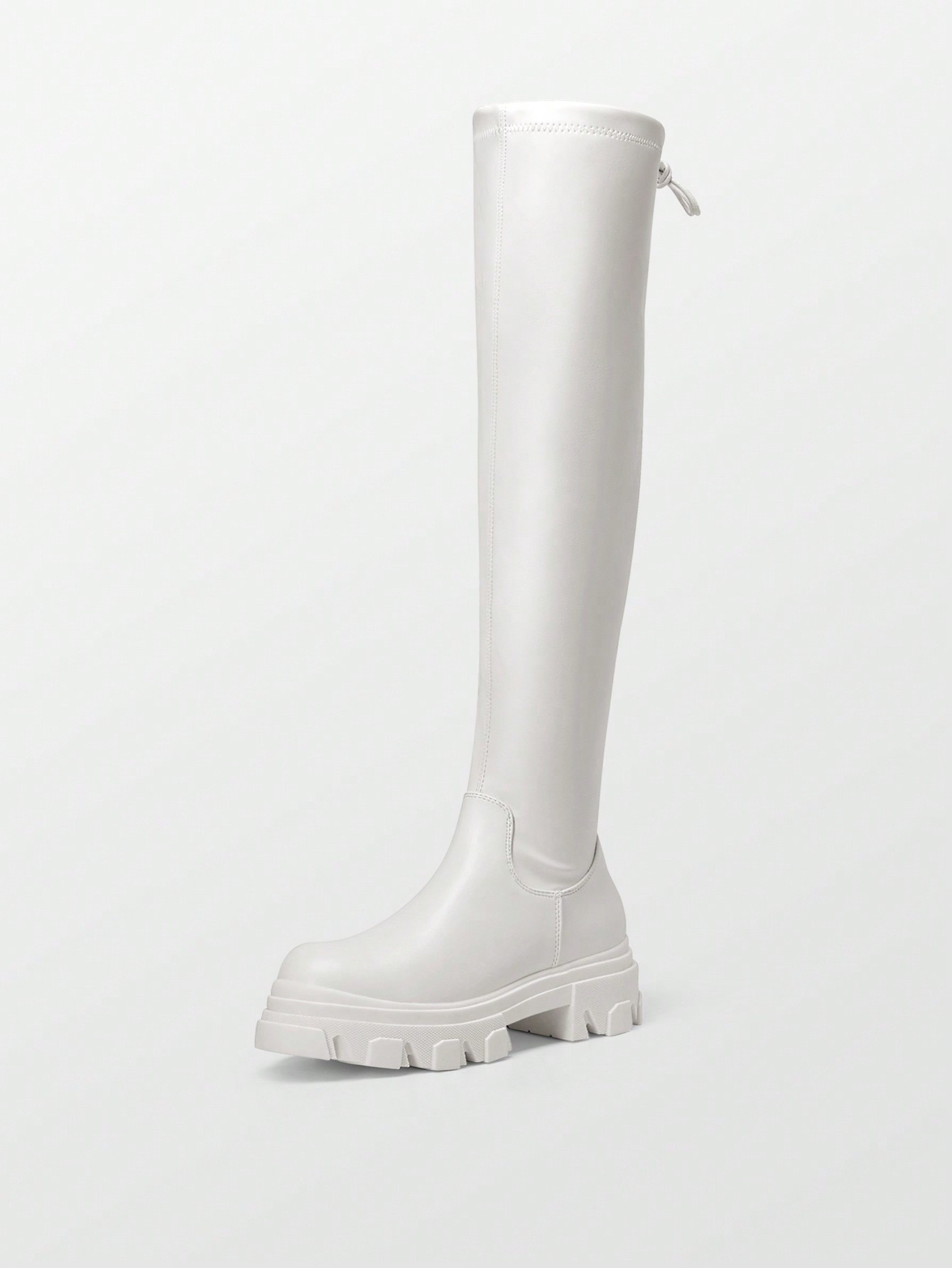 In White Women Over-the-Knee Boots