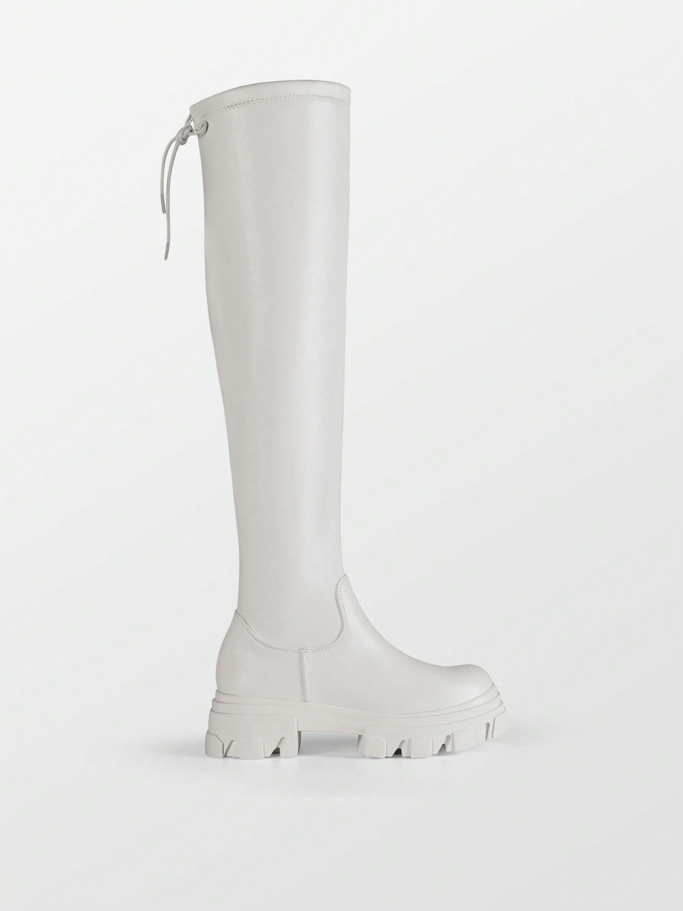 In White Women Over-the-Knee Boots