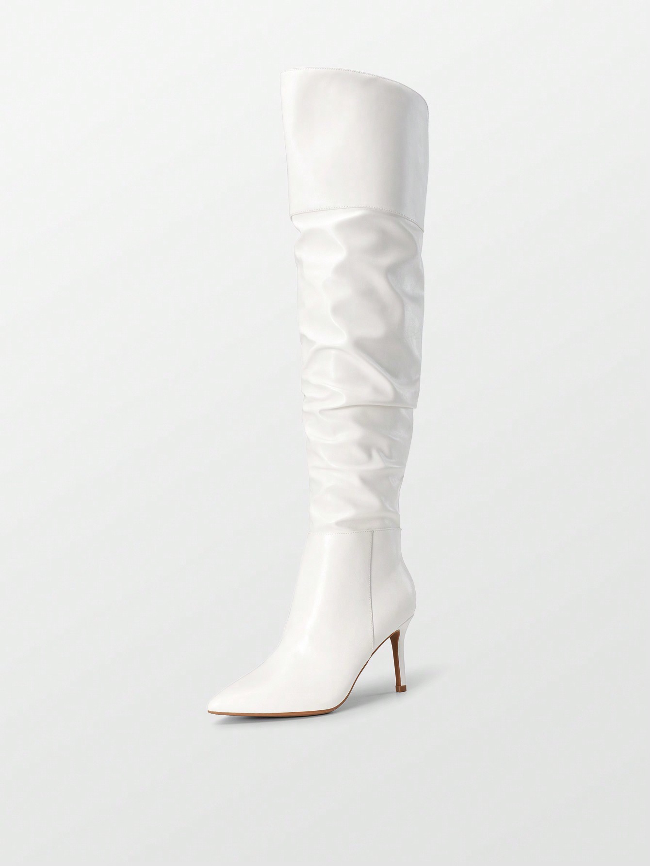 In White Women Over-the-Knee Boots