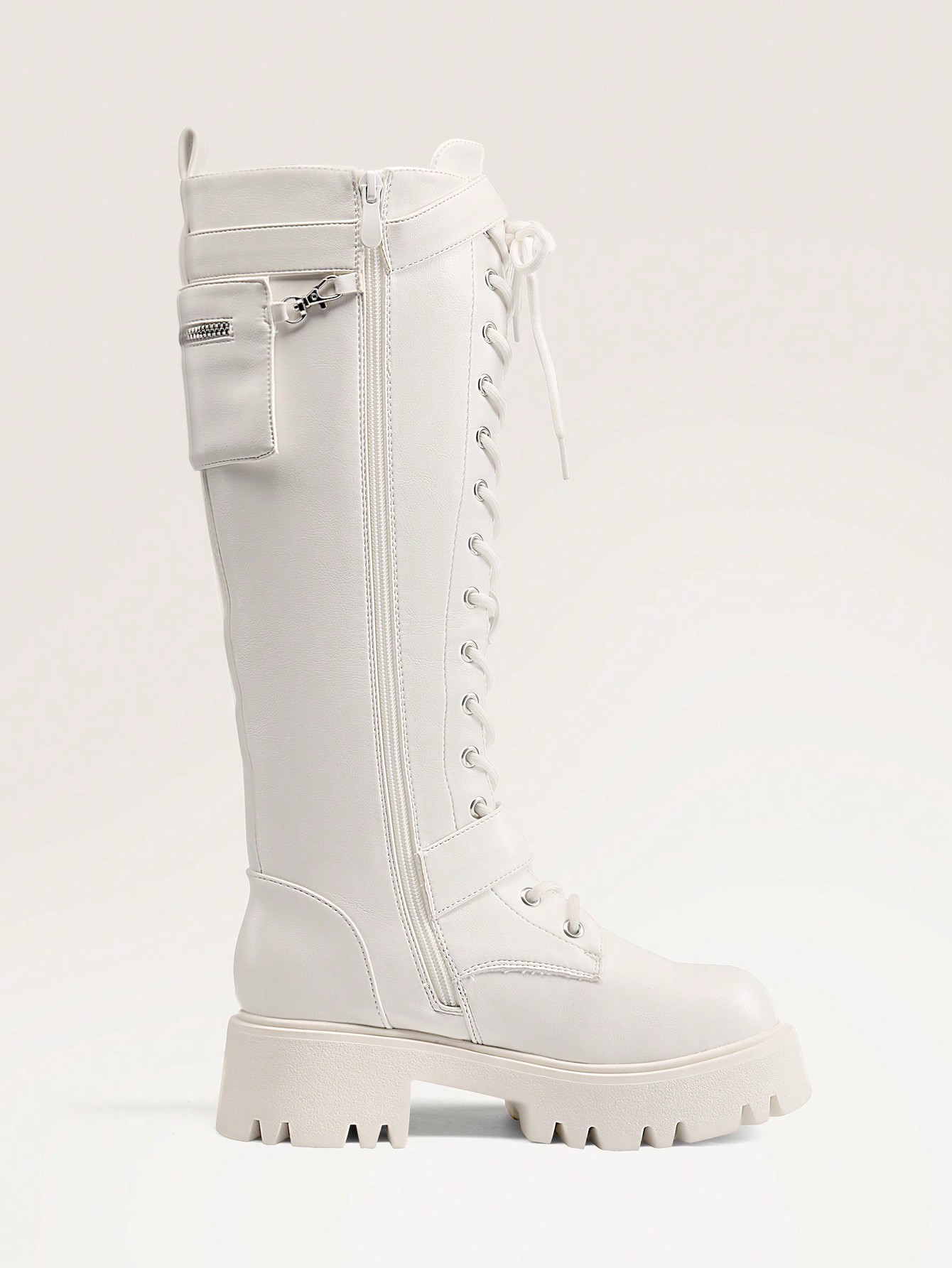 In White Women Knee-High Boots