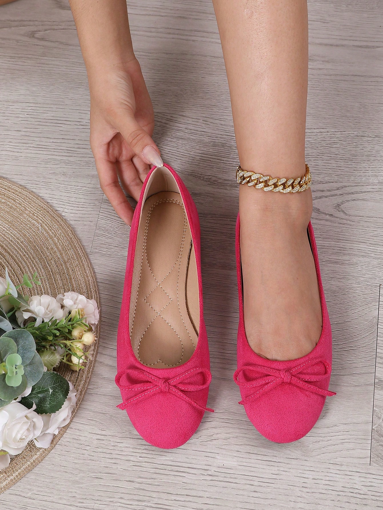 In Hot Pink Women Flats