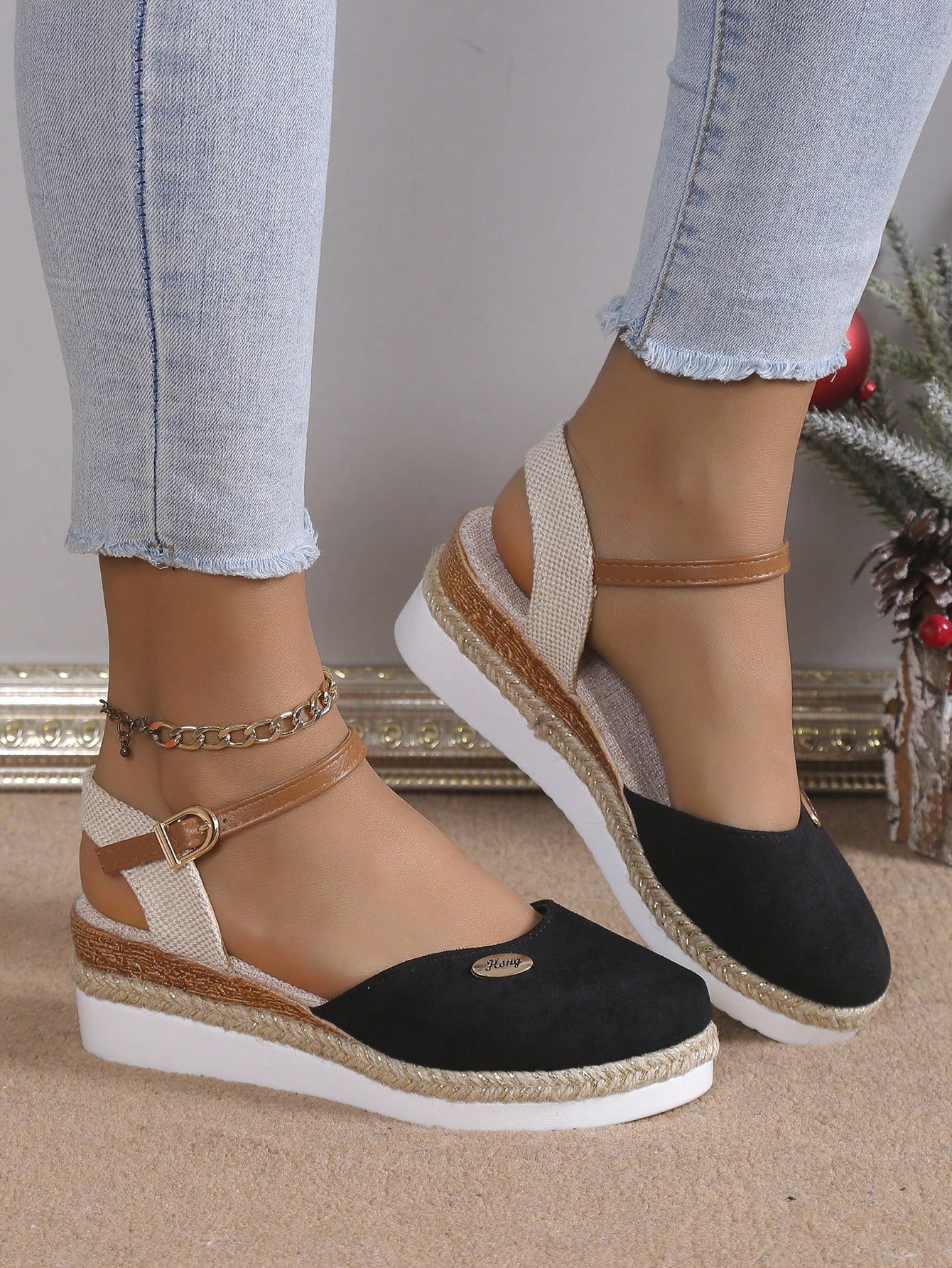 In Black Women Wedges & Flatform