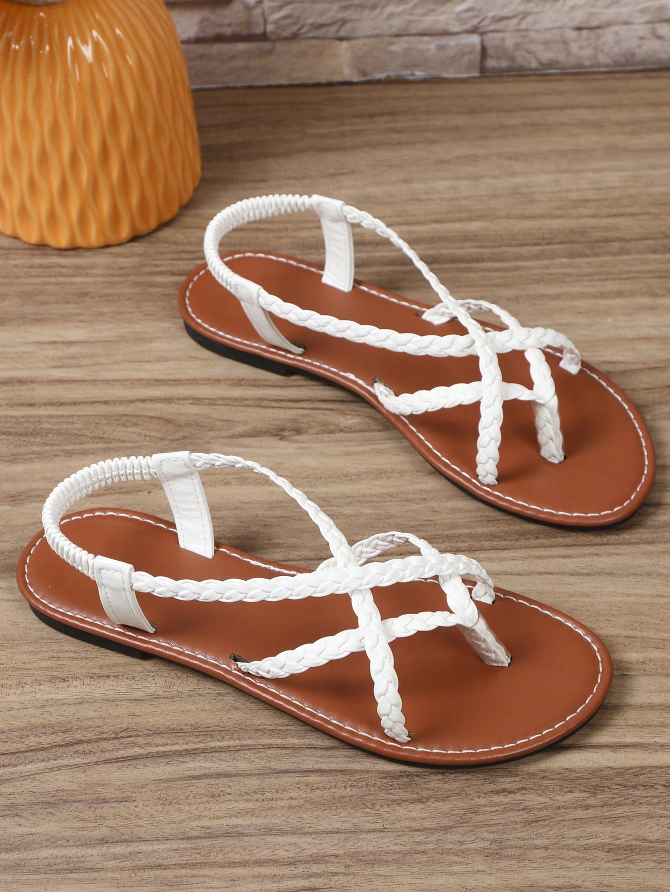 In White Women Flat Sandals