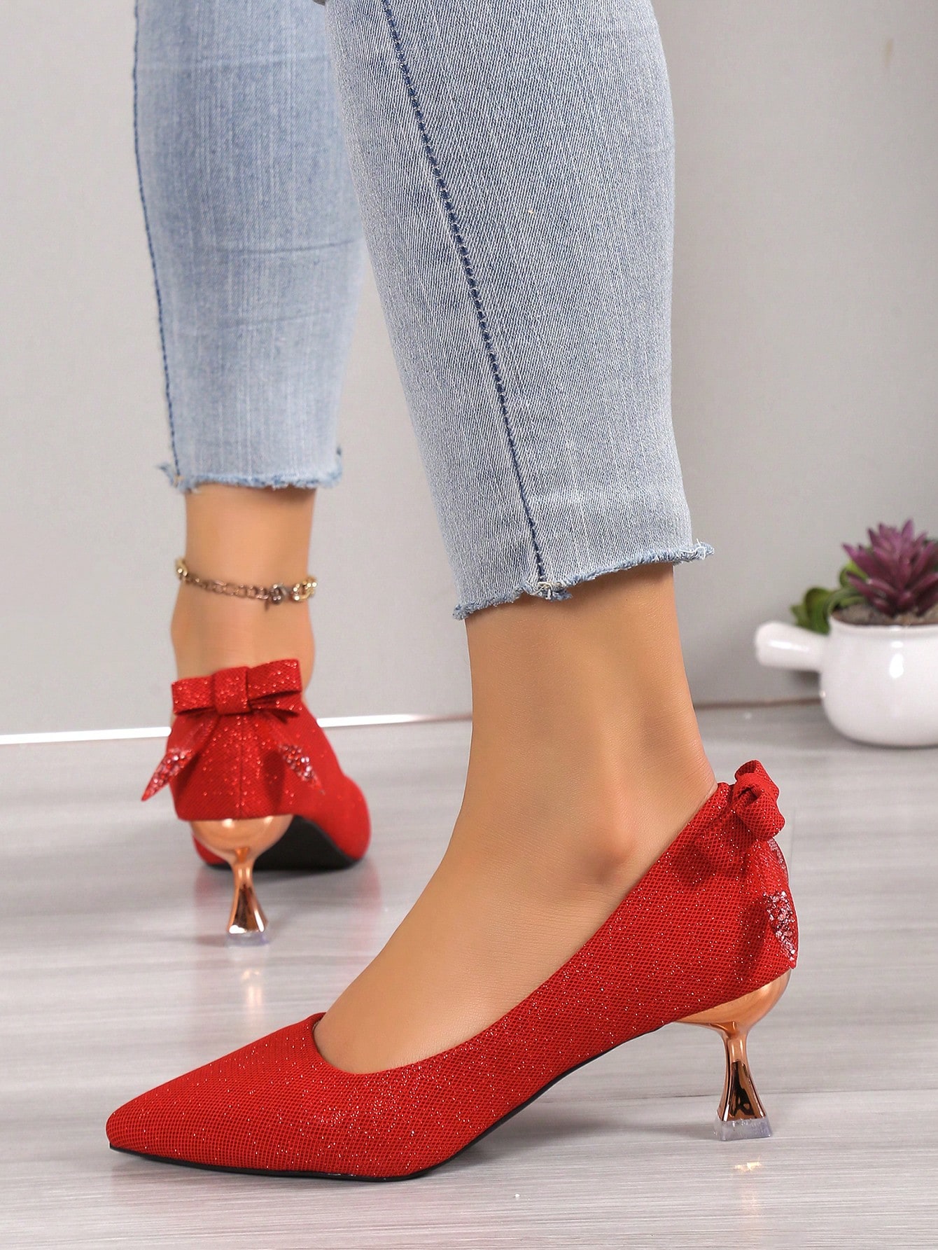 In Red Women Pumps