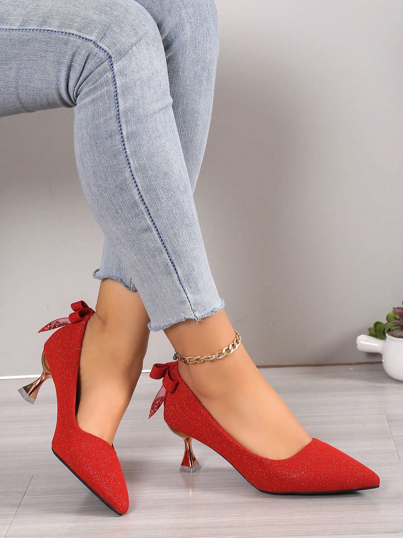 In Red Women Pumps