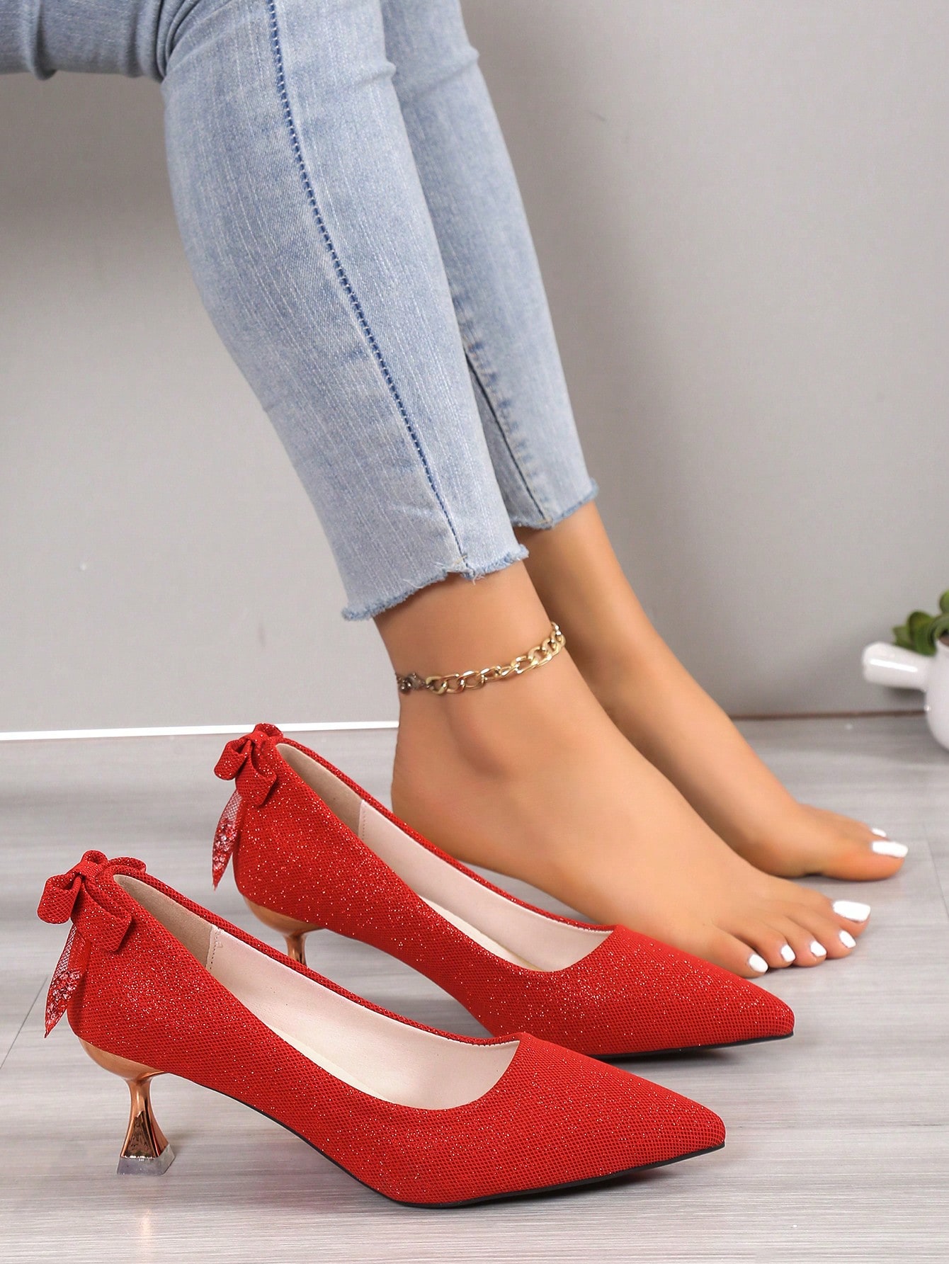 In Red Women Pumps