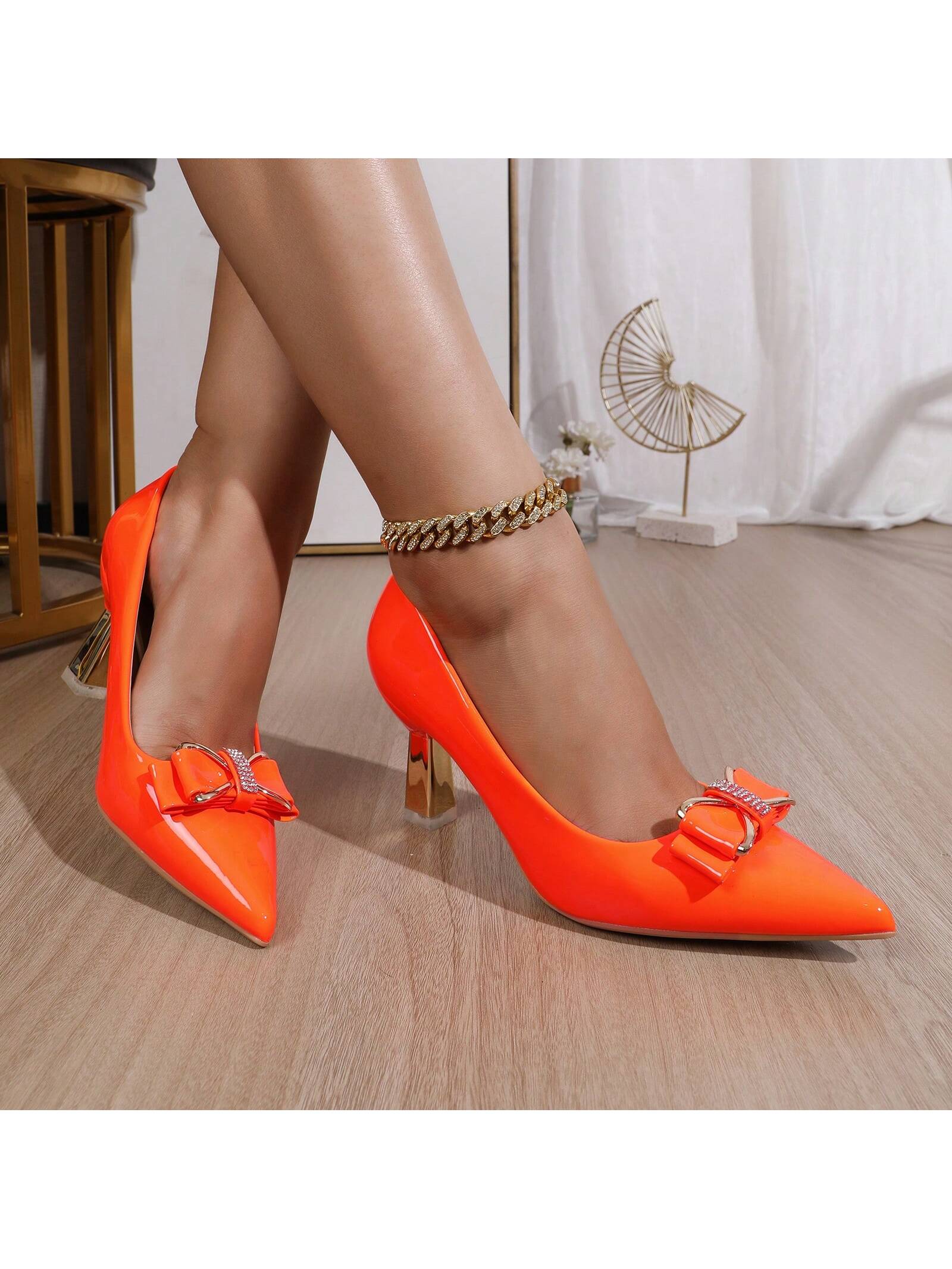 In Orange Women Pumps