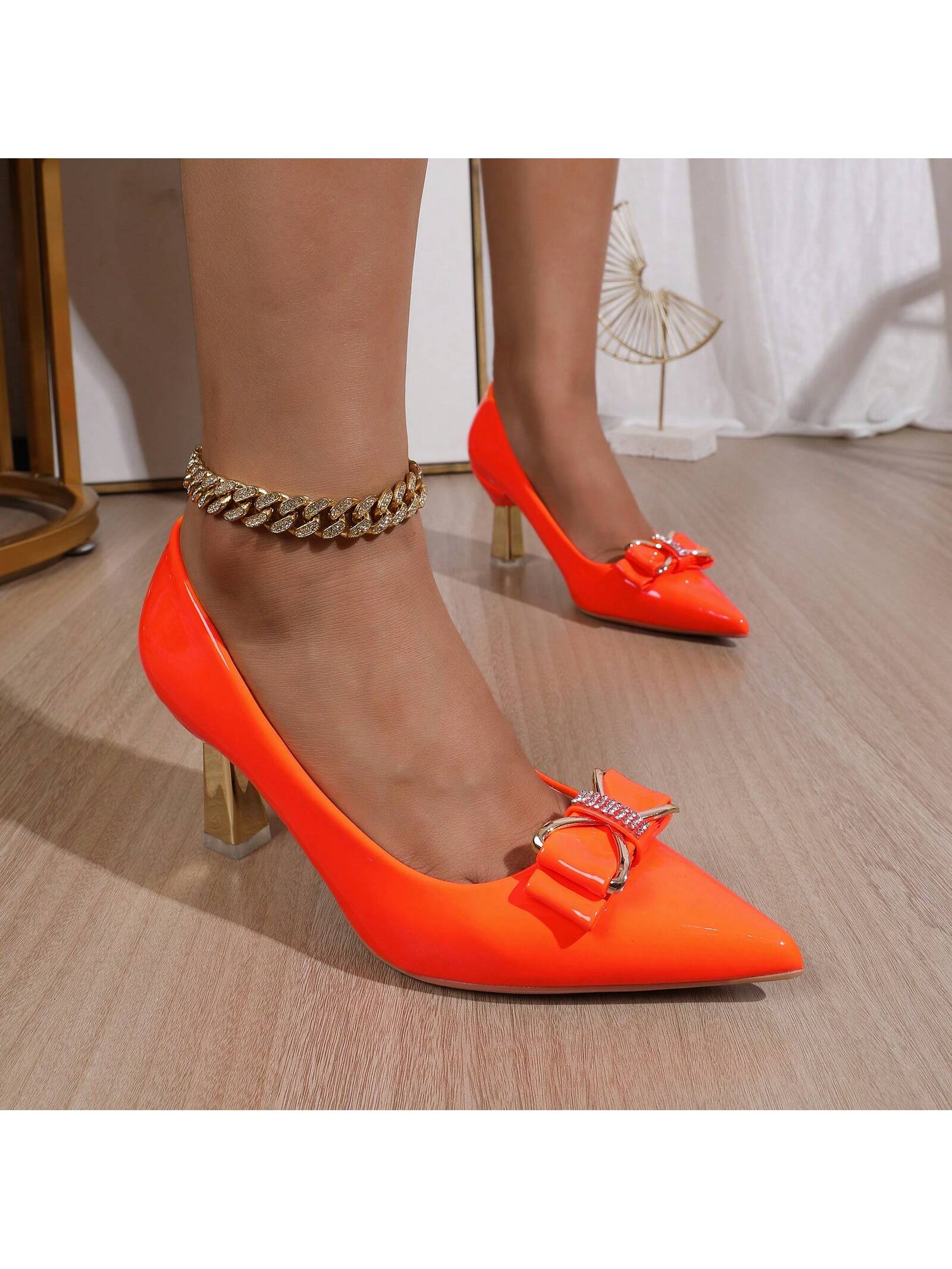 In Orange Women Pumps