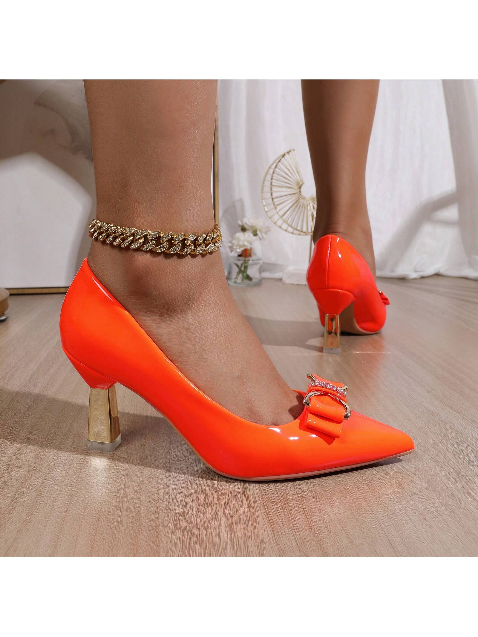 In Orange Women Pumps