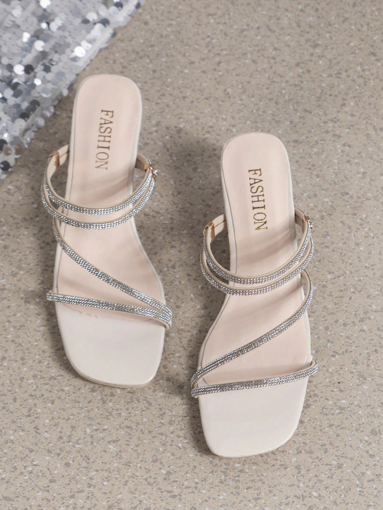 In Beige Women Heeled Sandals