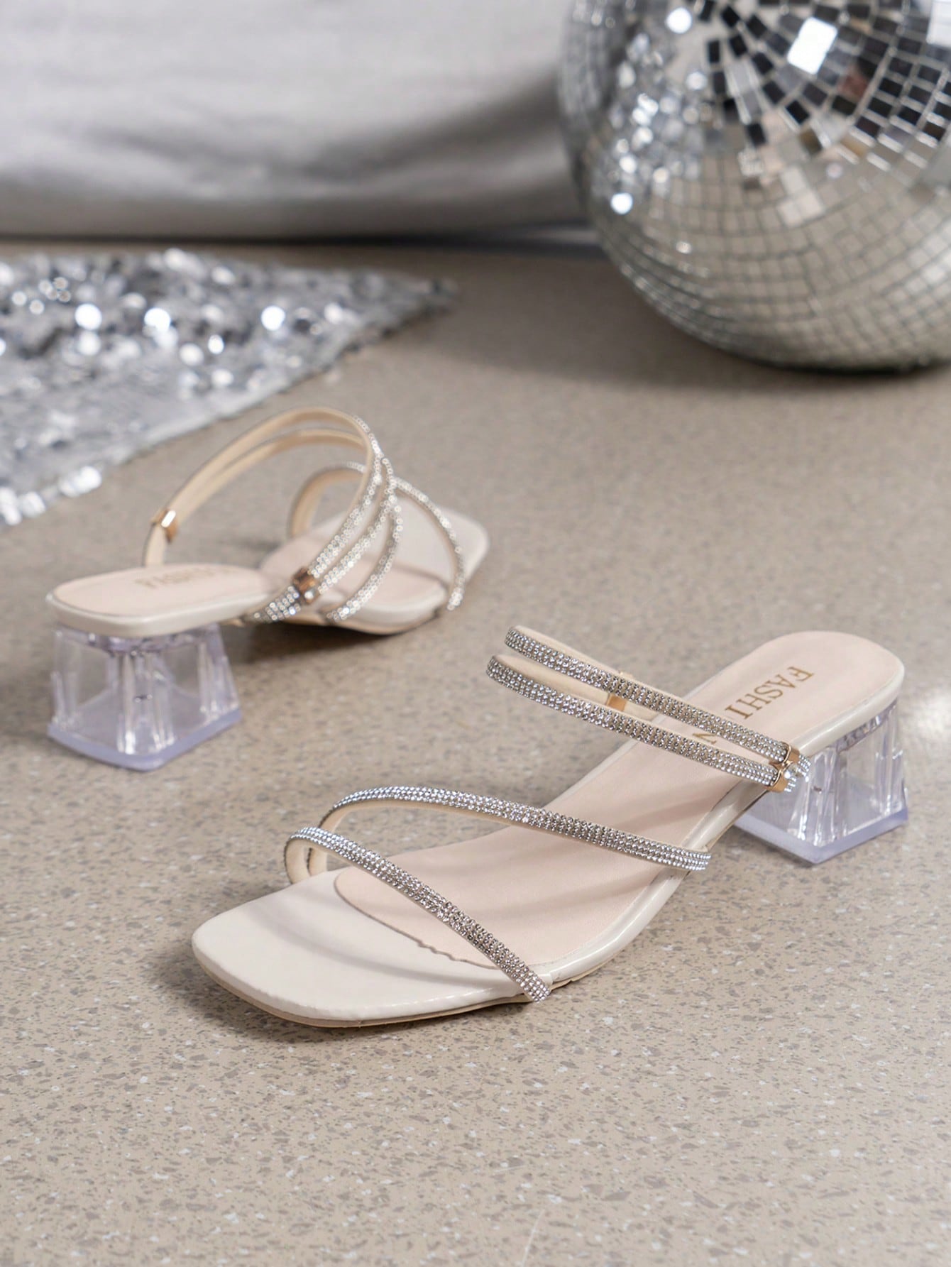 In Beige Women Heeled Sandals