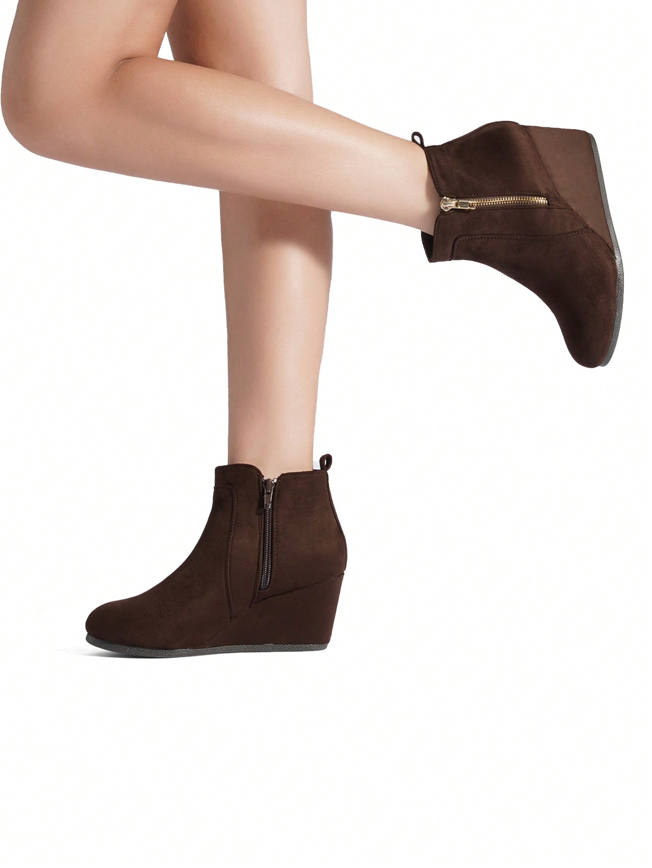 In Coffee Brown Women Fashion Boots