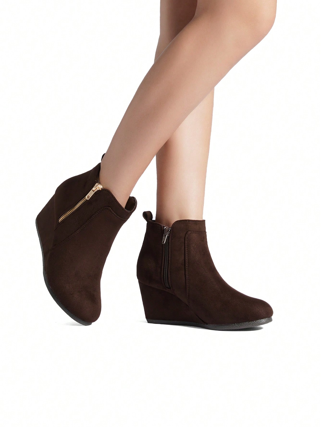 In Coffee Brown Women Fashion Boots