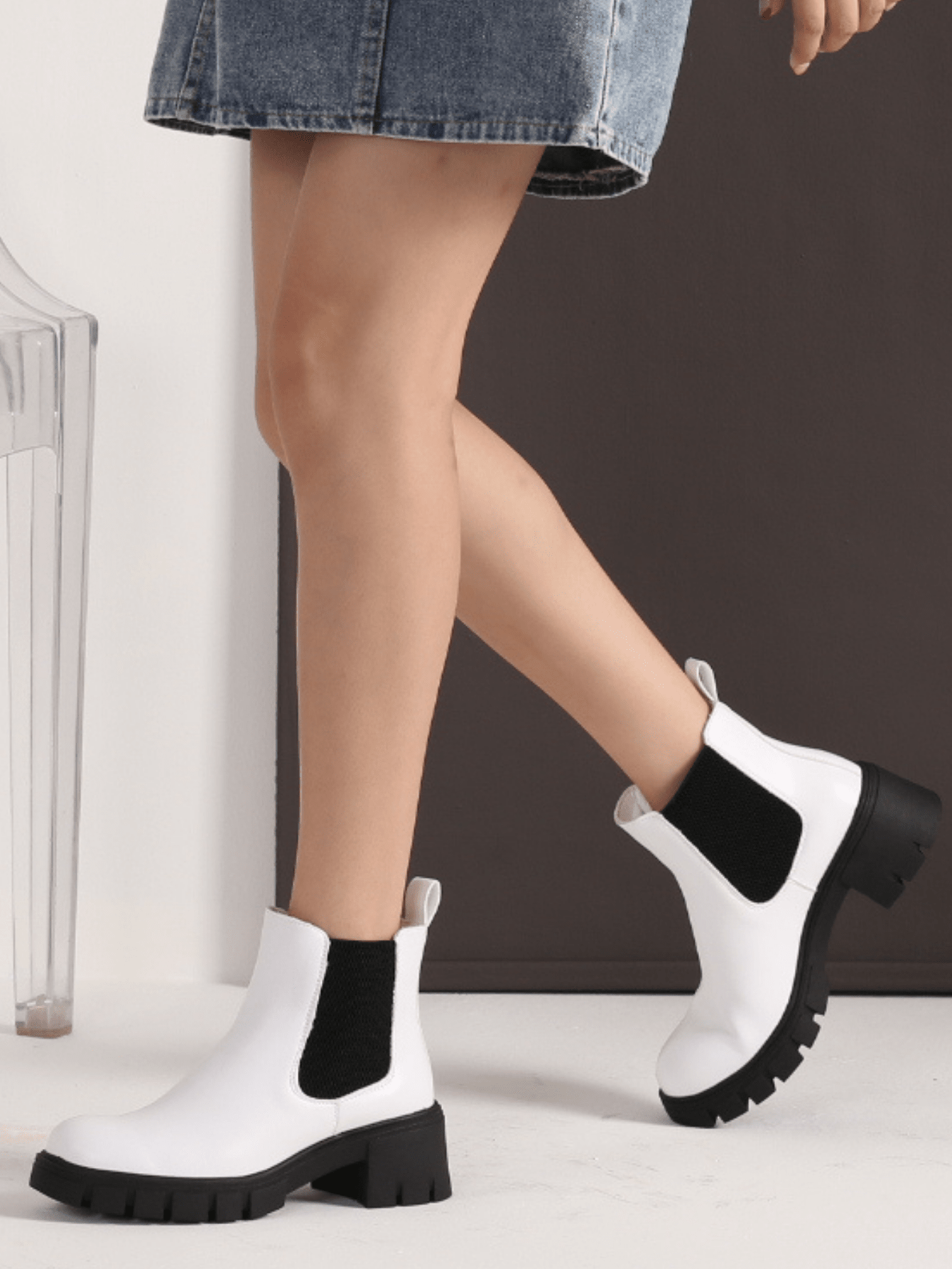 In Black and White Women Ankle Boots & Booties