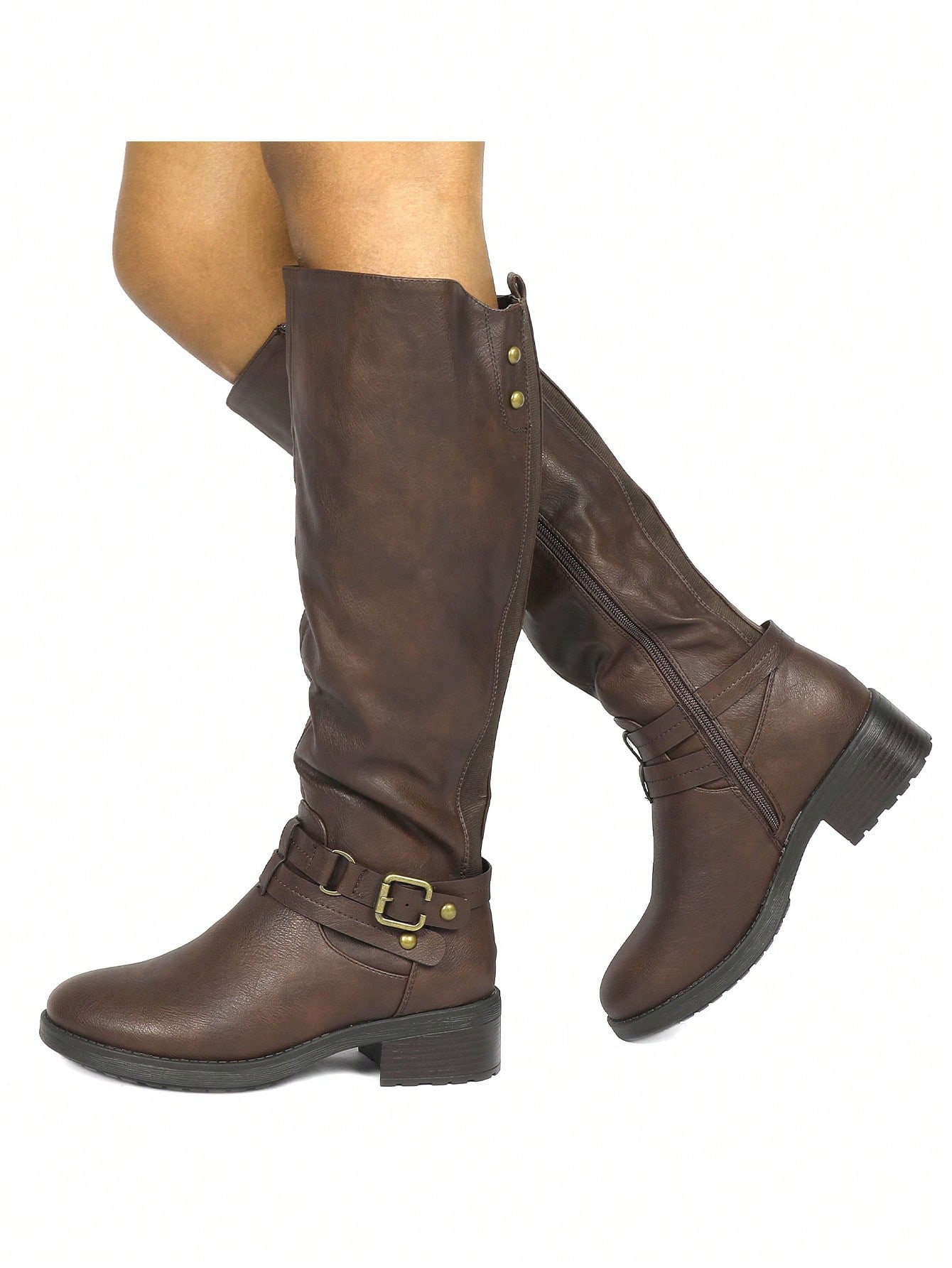 In Brown Women Knee-High Boots