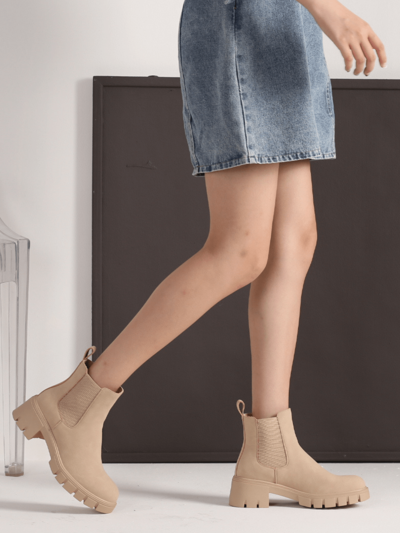 In Beige Women Fashion Boots