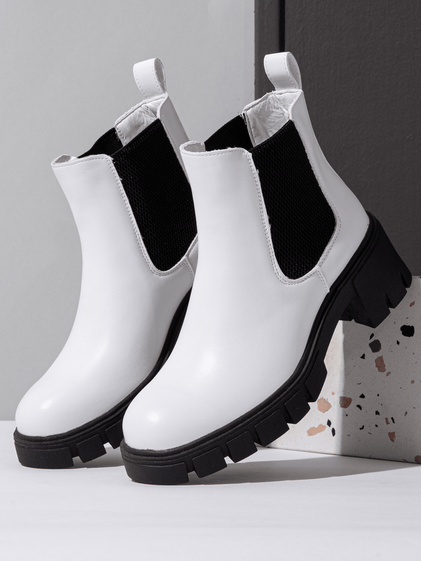 In Black and White Women Ankle Boots & Booties