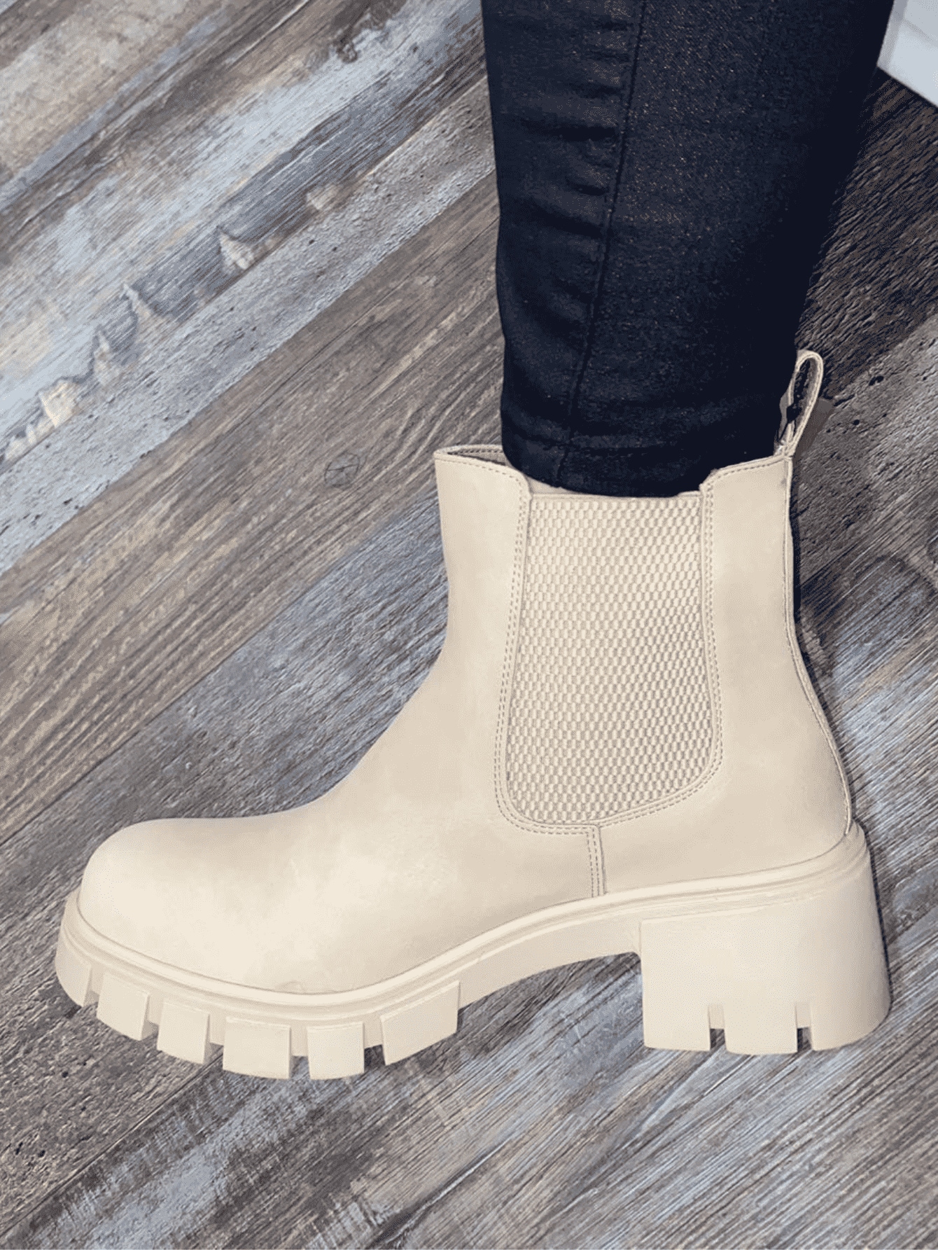 In Beige Women Fashion Boots