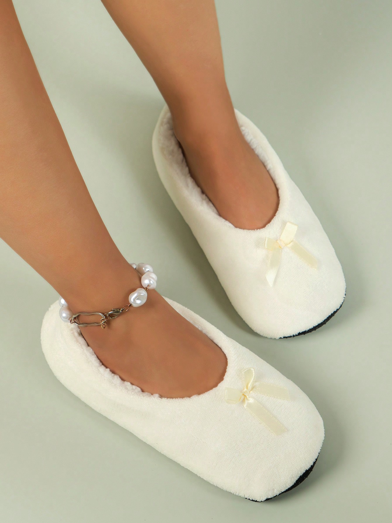 In Beige Women Home Slippers