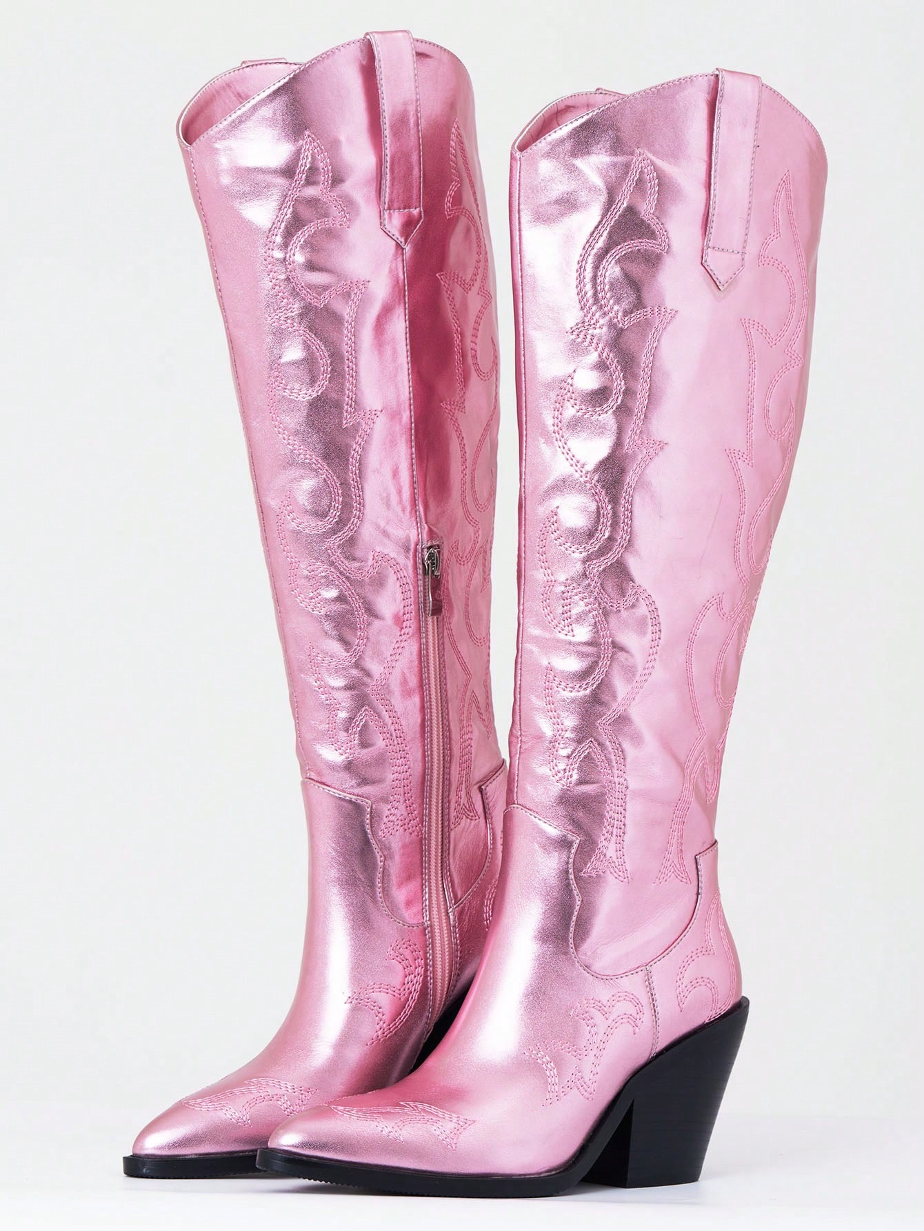 In Pink Women Knee-High Boots