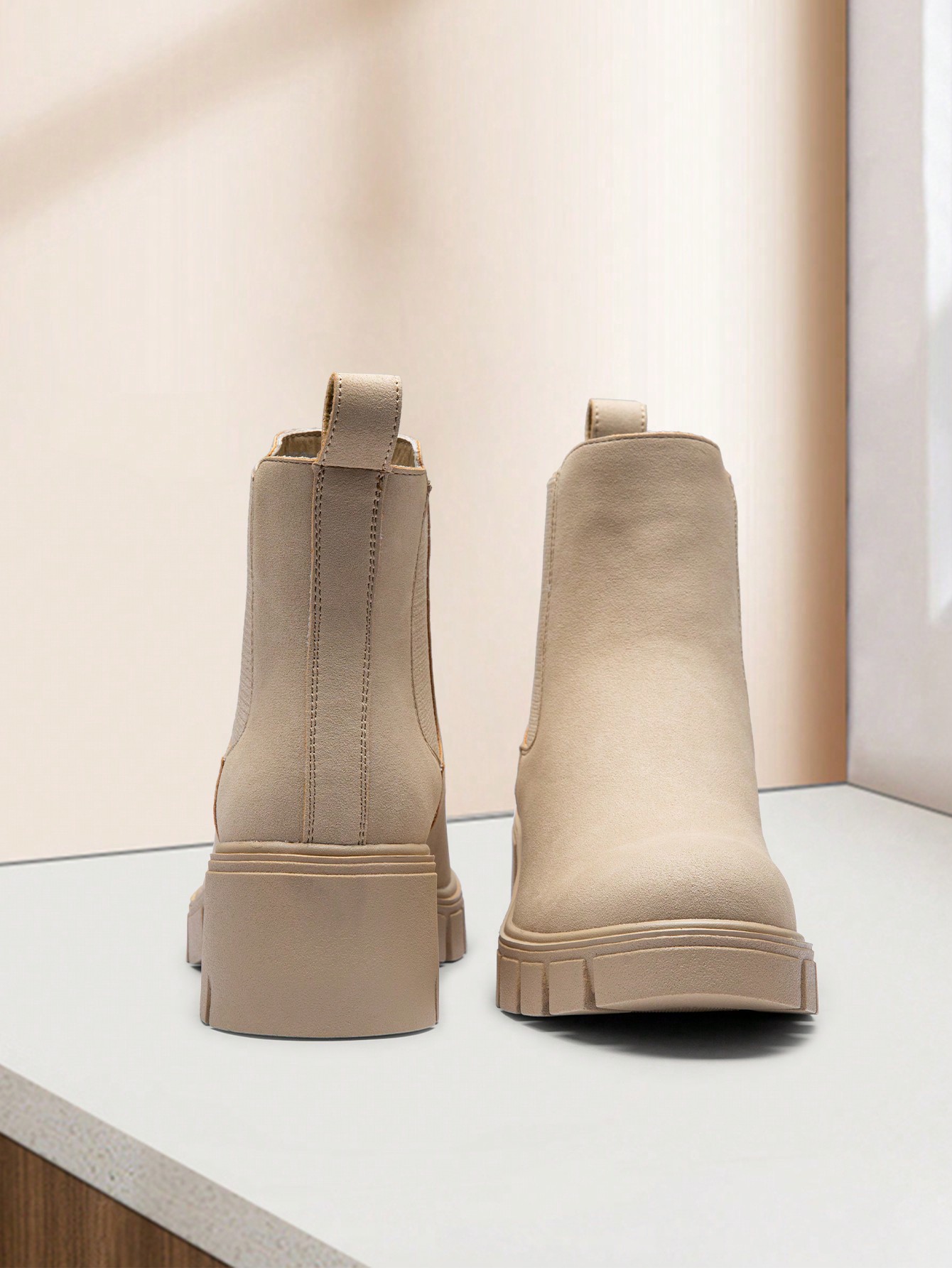 In Beige Women Fashion Boots