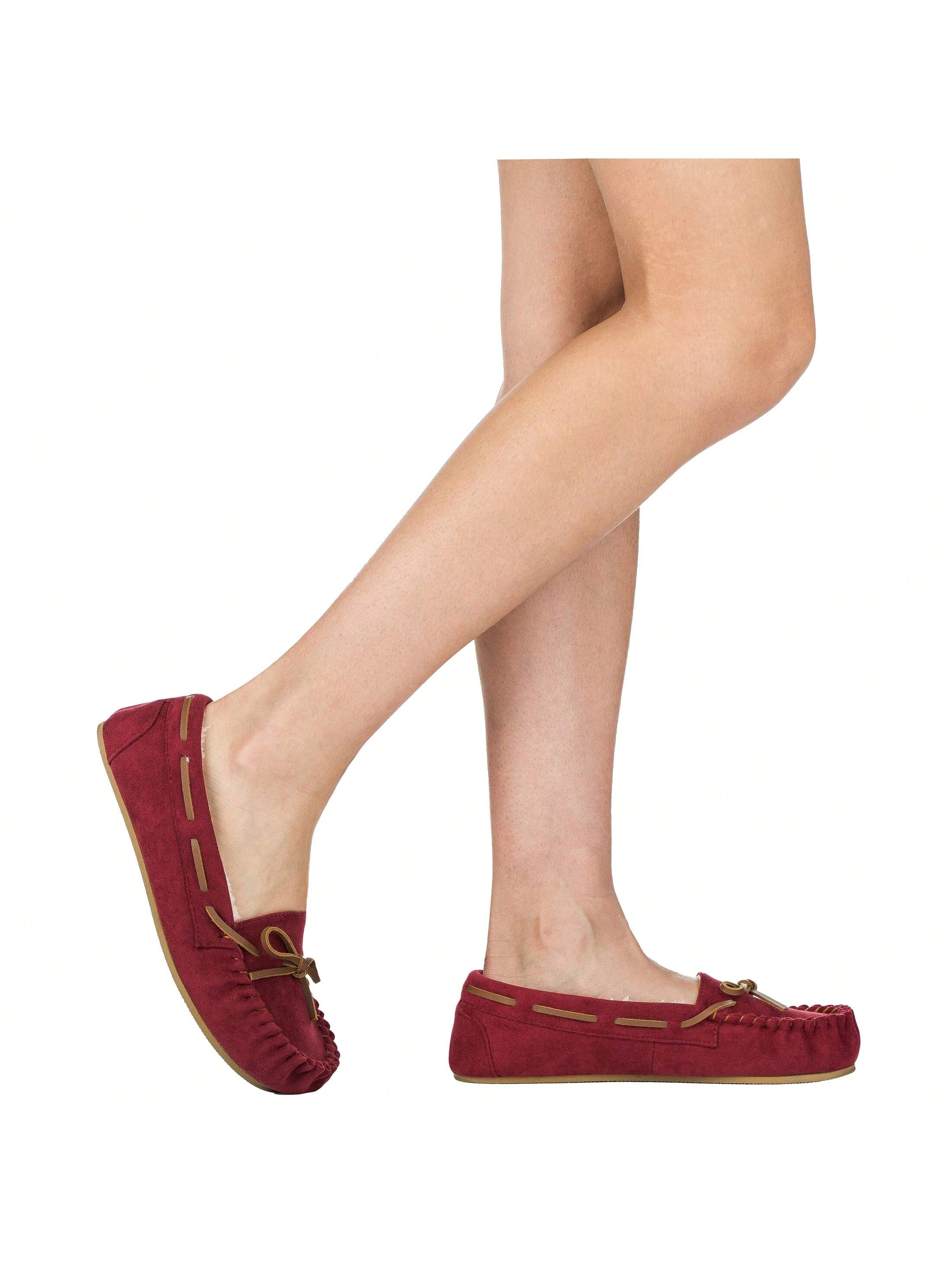 In Burgundy Women Flats