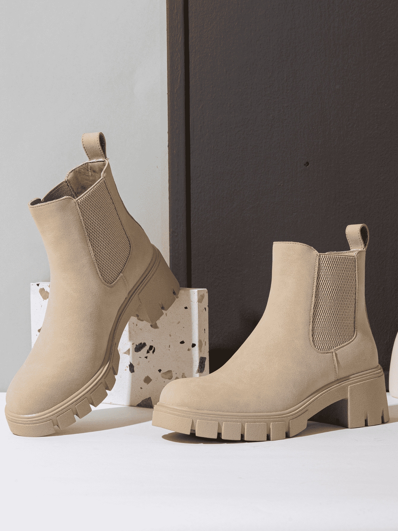 In Beige Women Fashion Boots