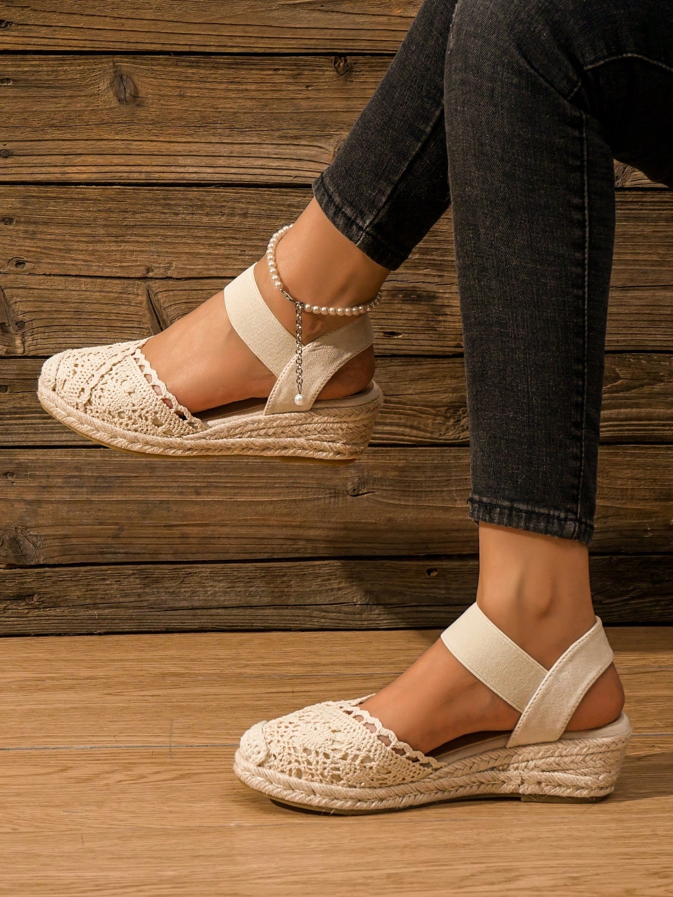 In Beige Women Wedges & Flatform