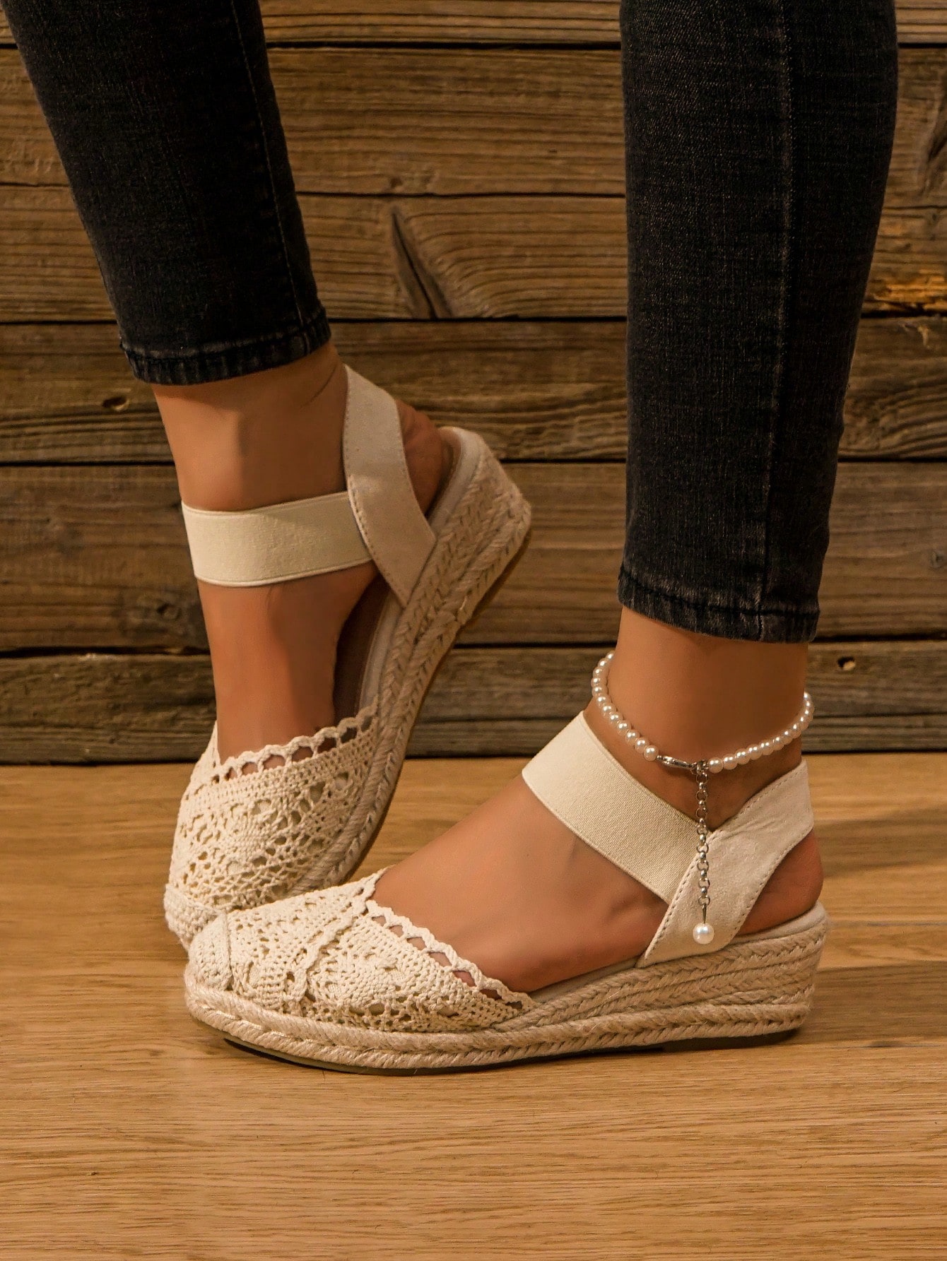 In Beige Women Wedges & Flatform