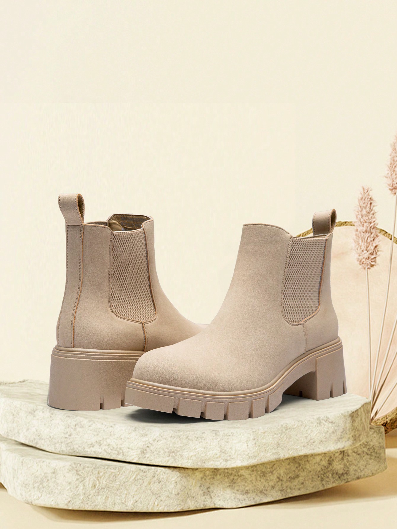 In Beige Women Fashion Boots