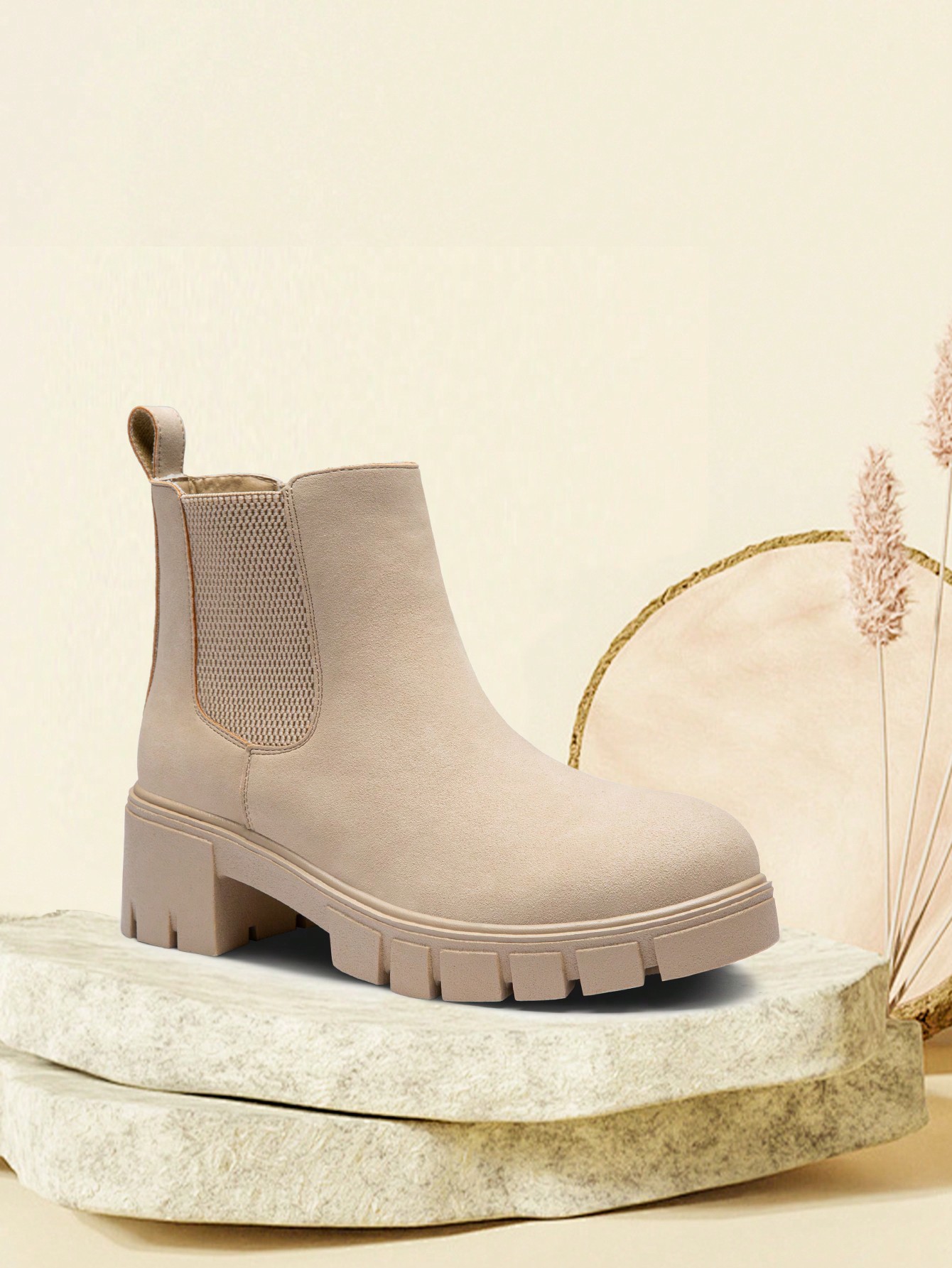 In Beige Women Fashion Boots