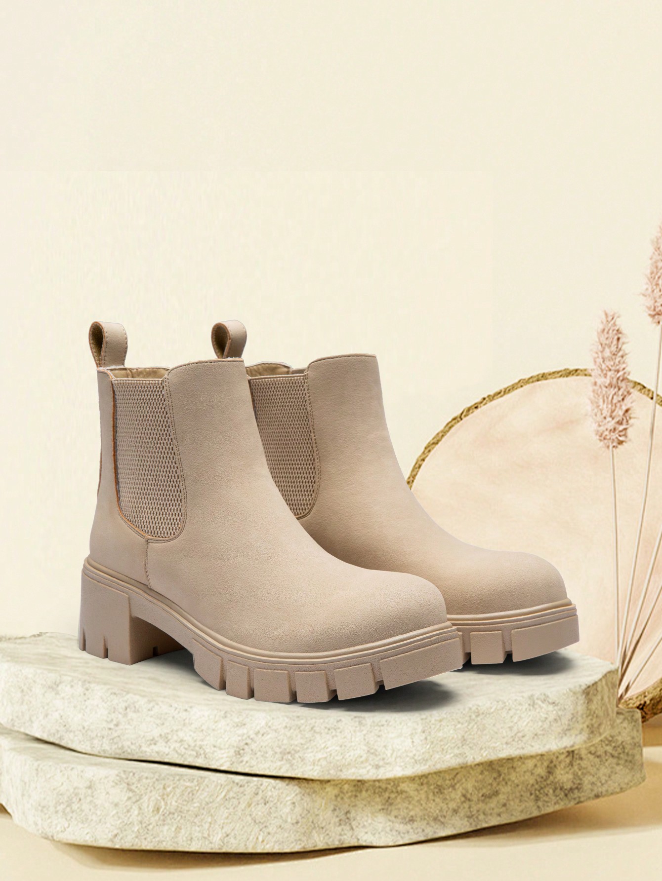 In Beige Women Fashion Boots