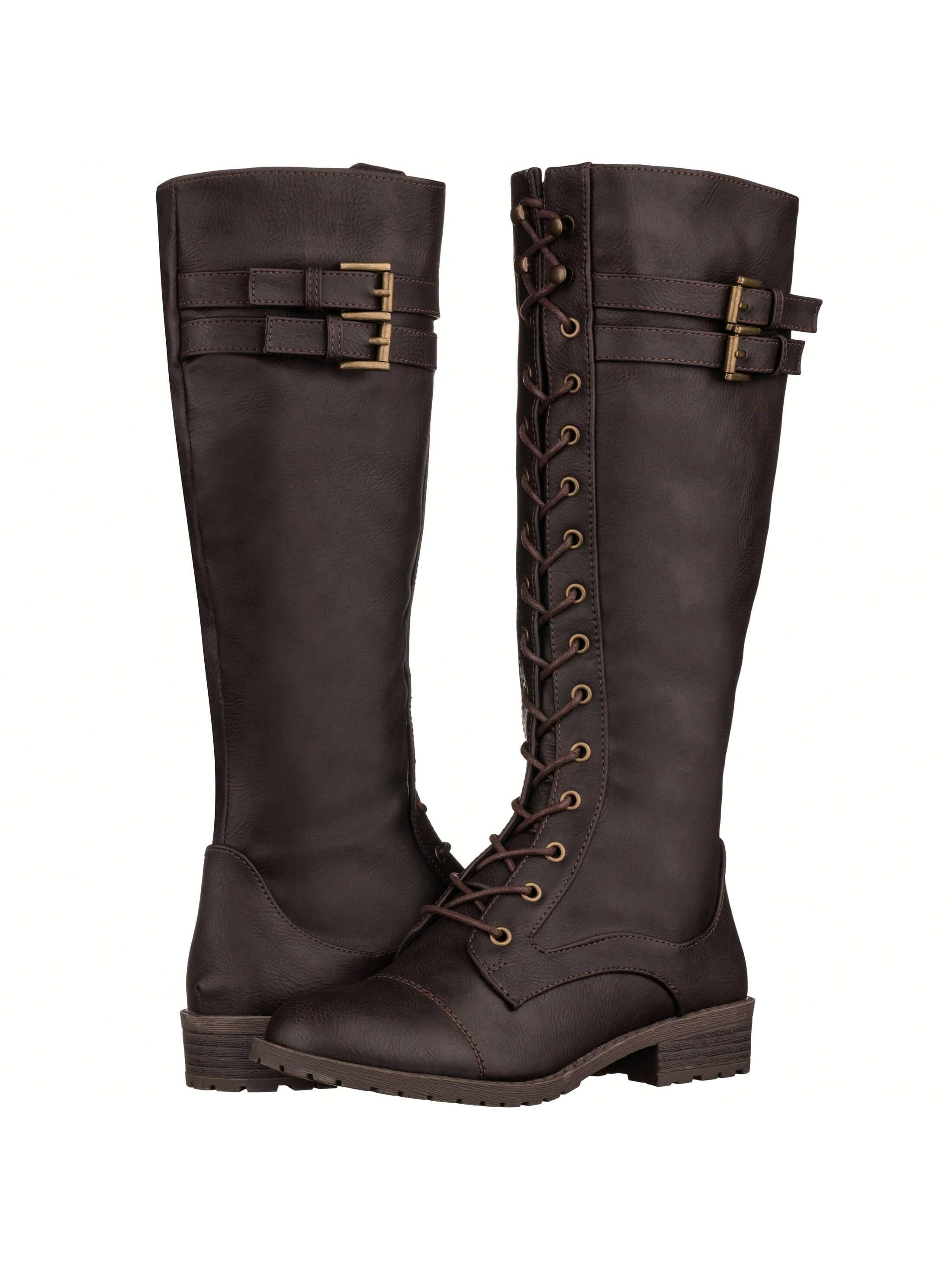 In Coffee Brown Women Fashion Boots