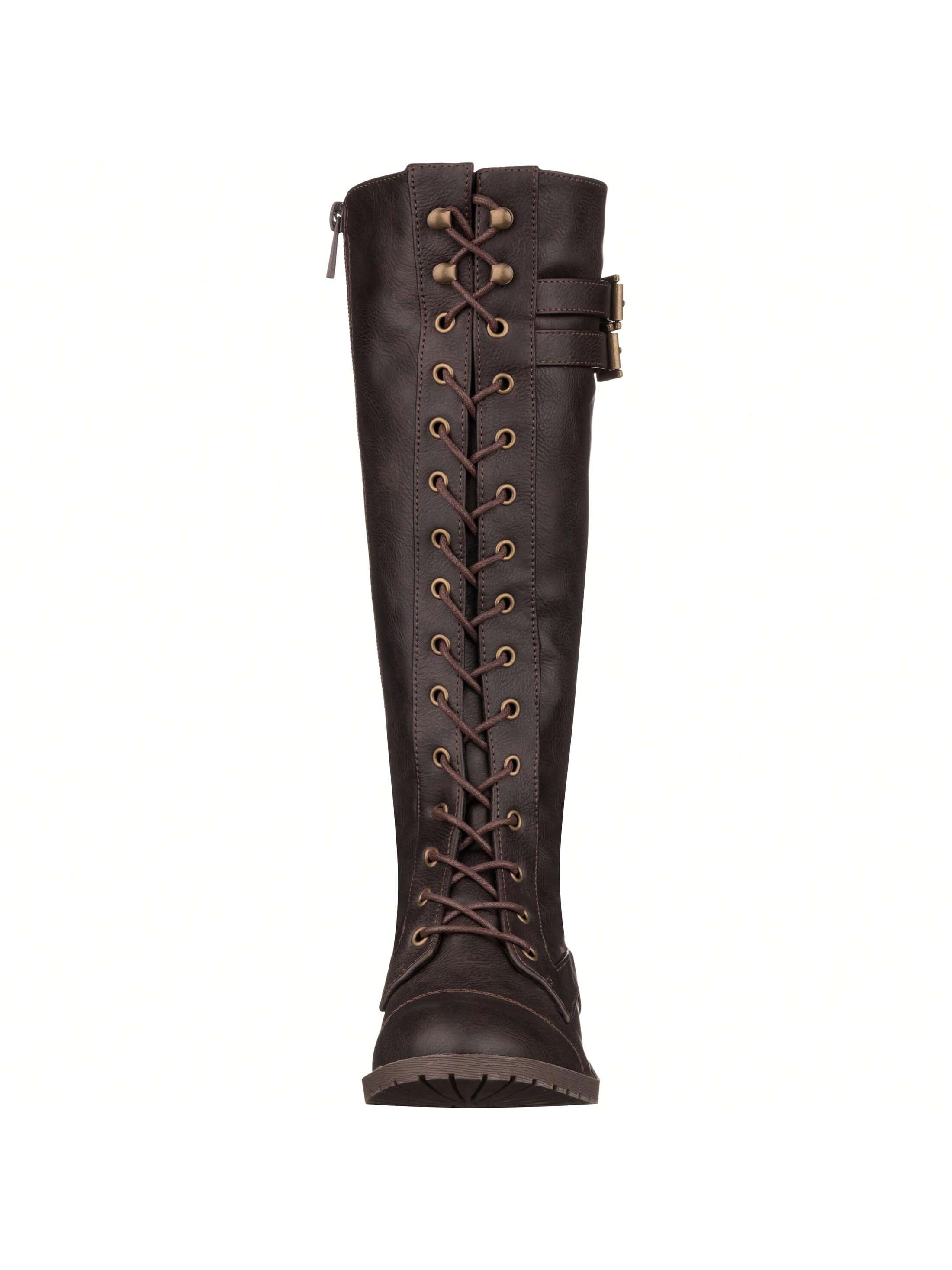 In Coffee Brown Women Fashion Boots