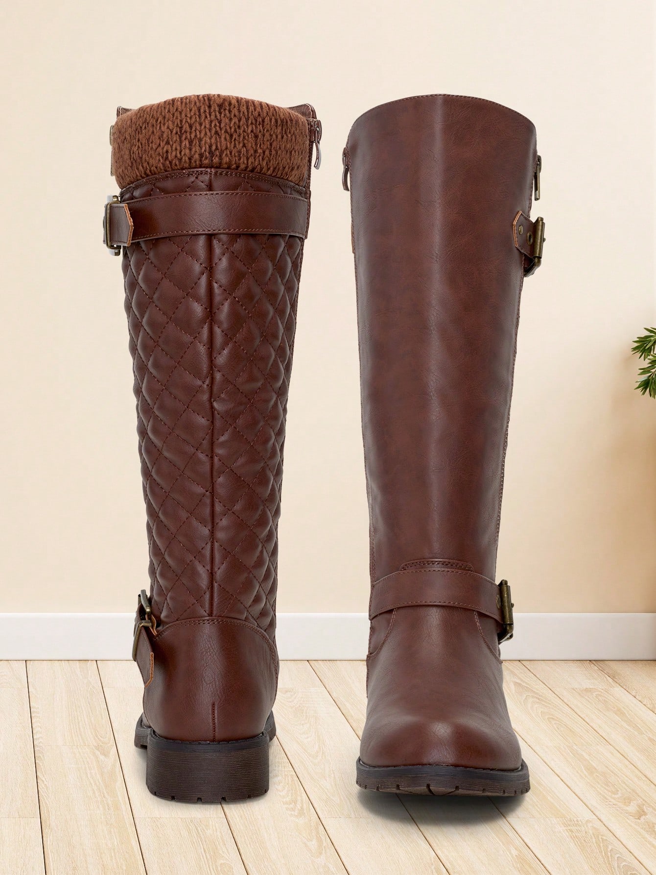 In Coffee Brown Women Fashion Boots