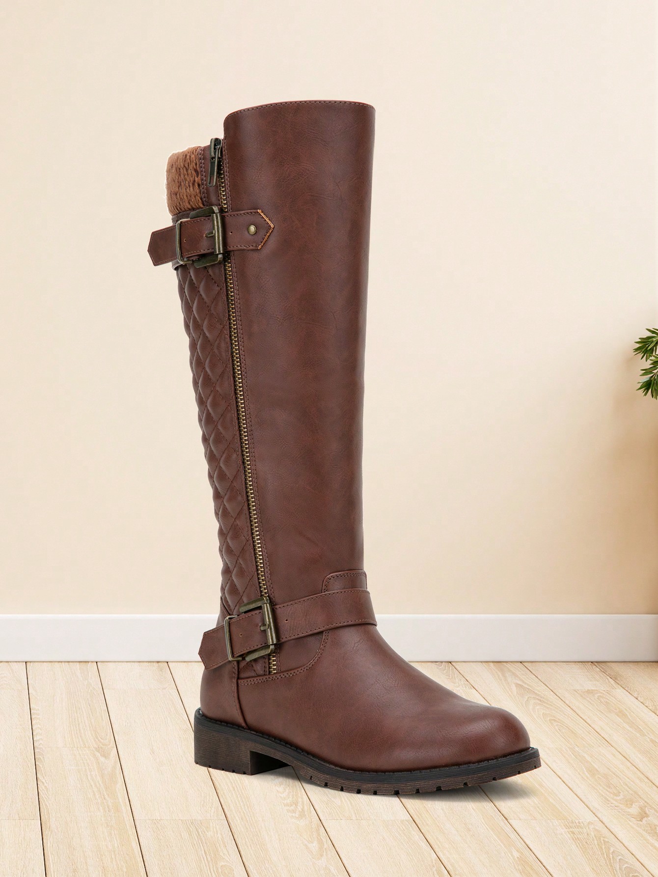 In Coffee Brown Women Fashion Boots