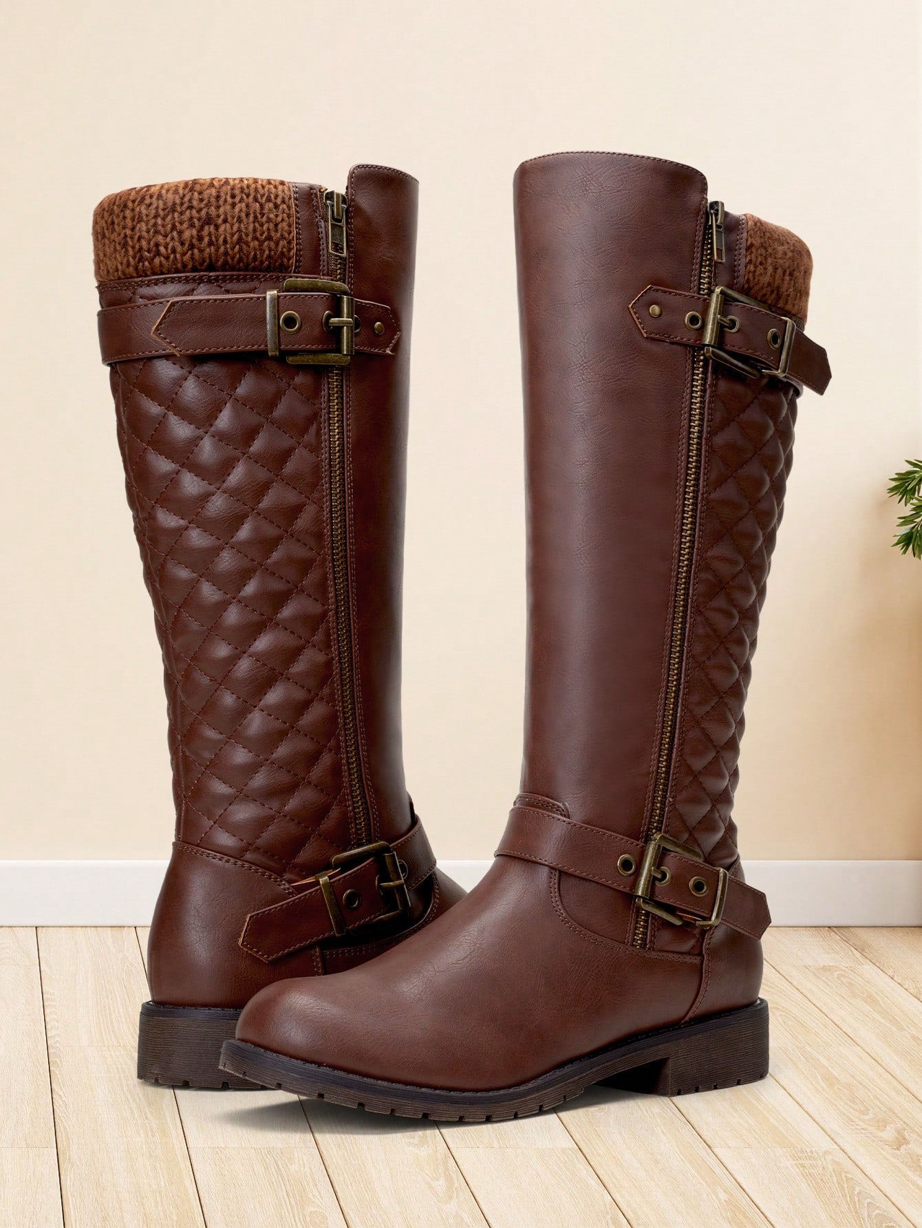 In Coffee Brown Women Fashion Boots