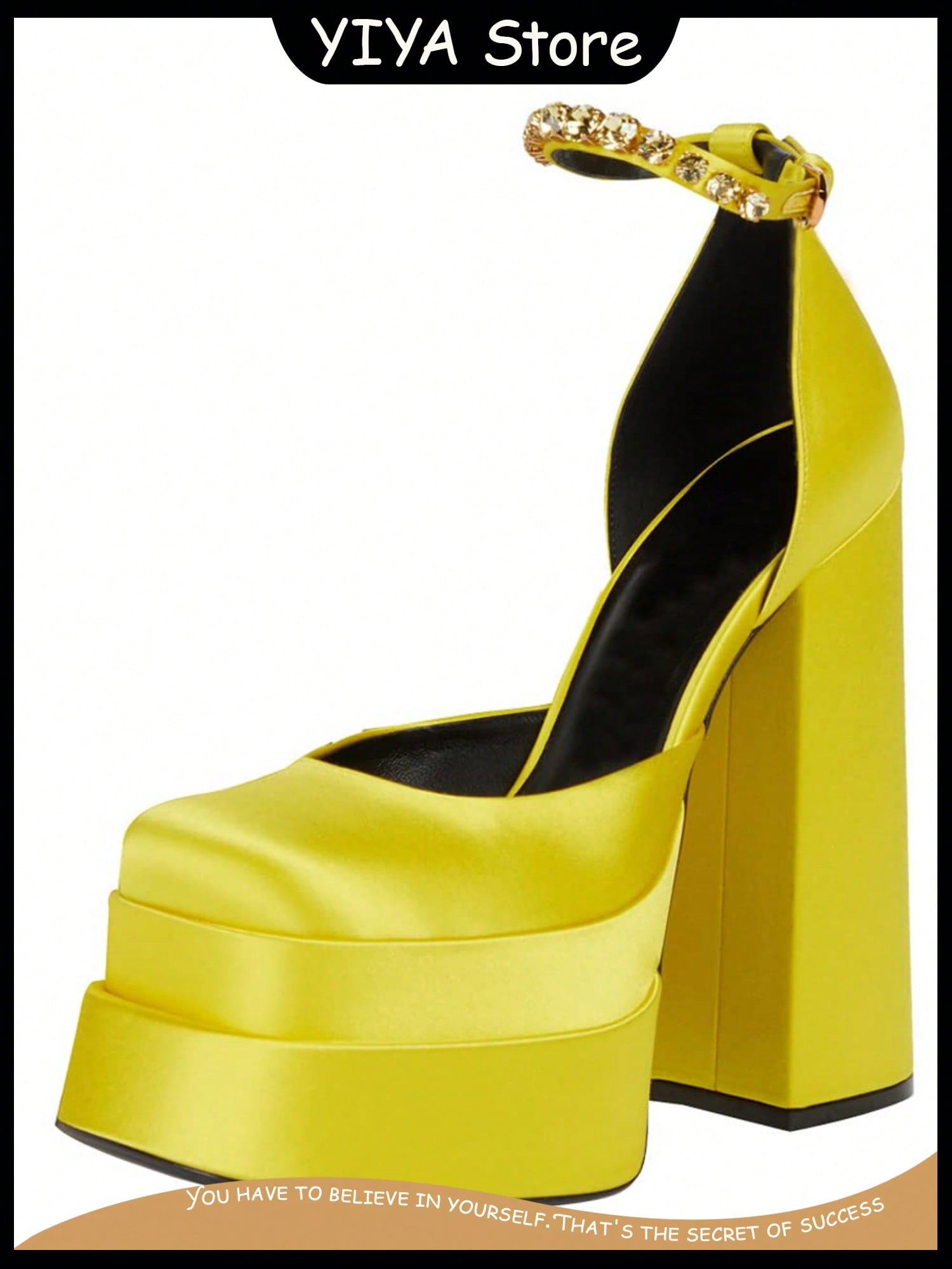 In Yellow Women Heeled Sandals