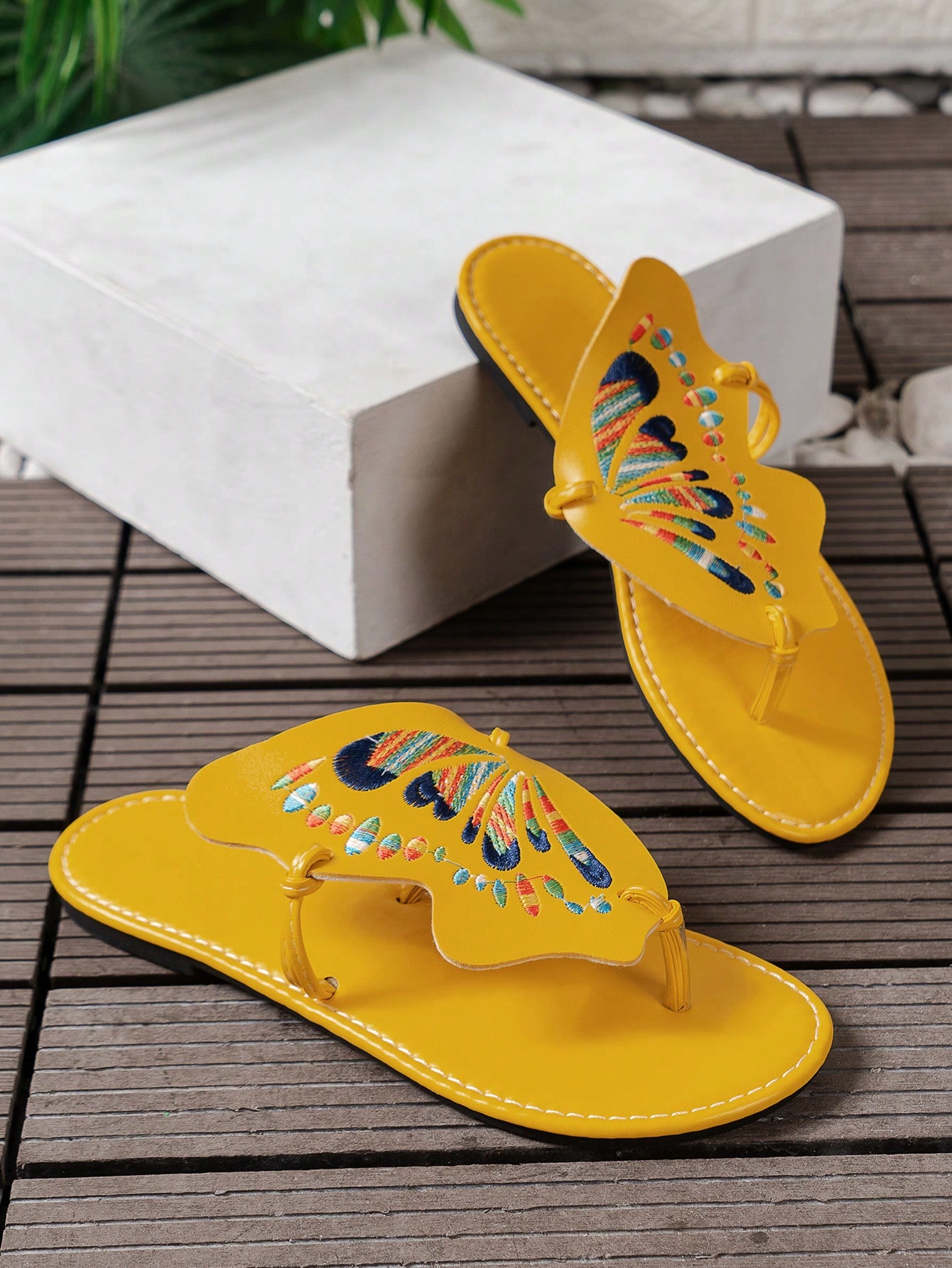 In Yellow Women Slippers