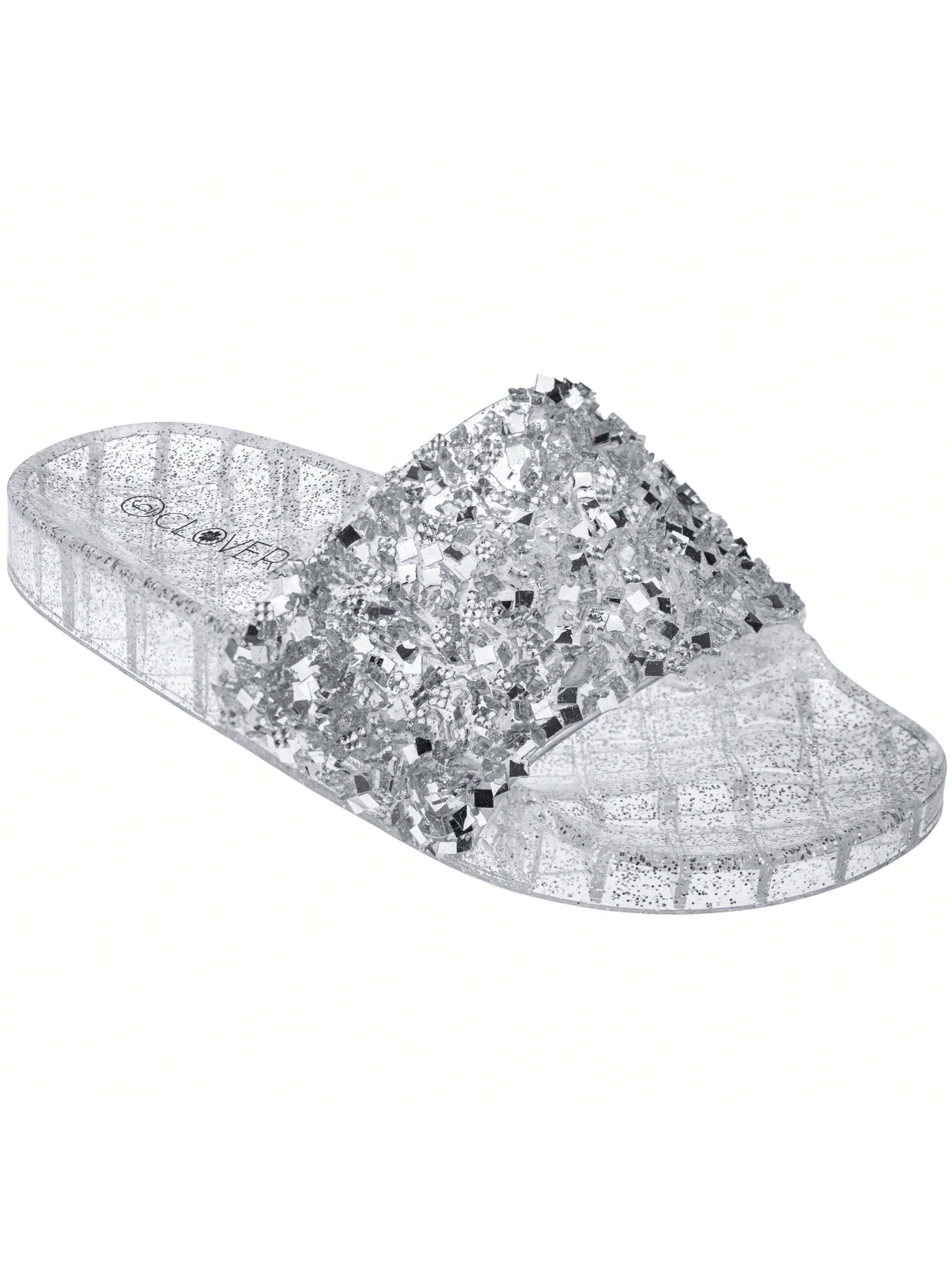 In Silver Women Slippers