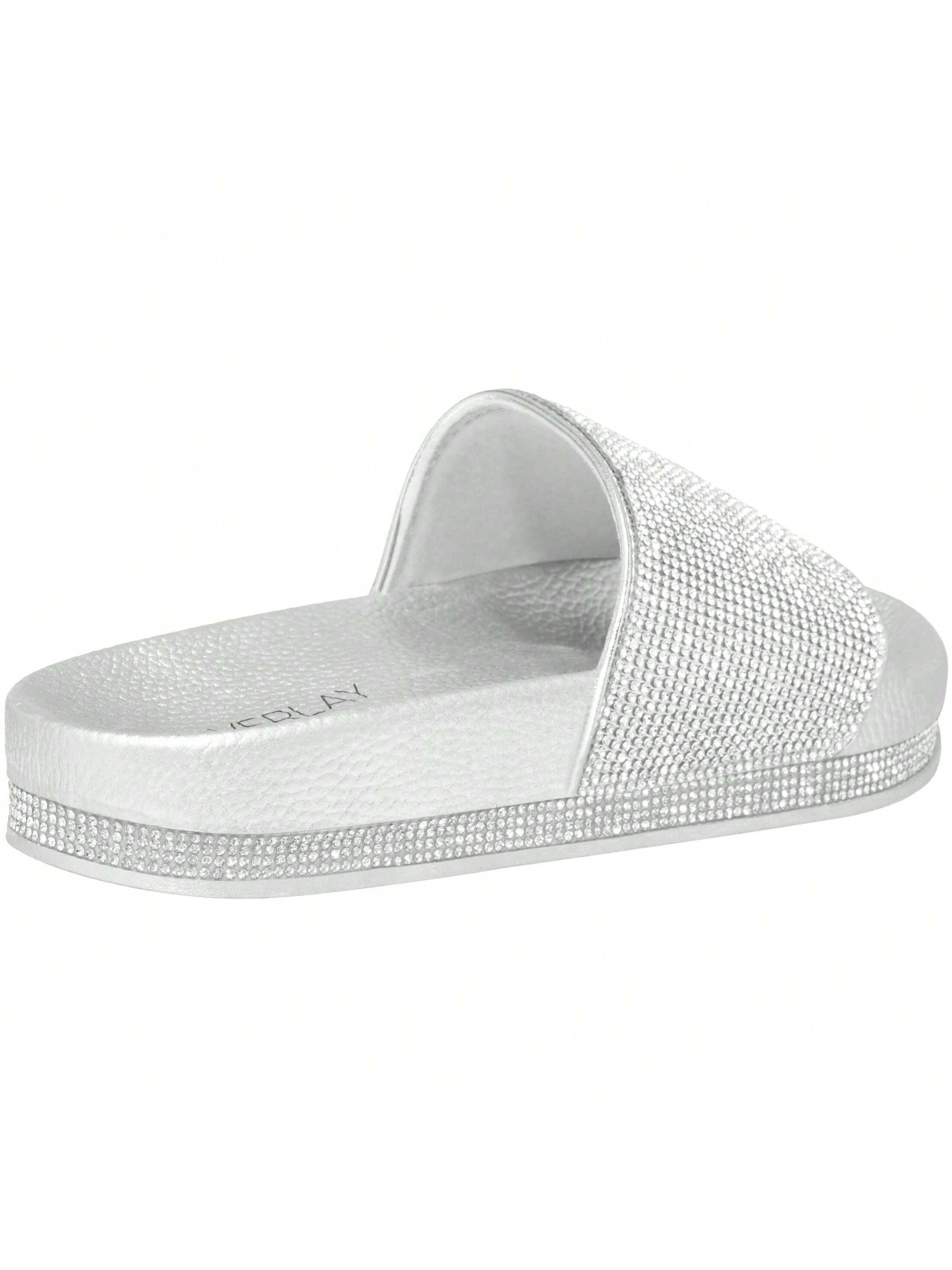 In Silver Women Slippers