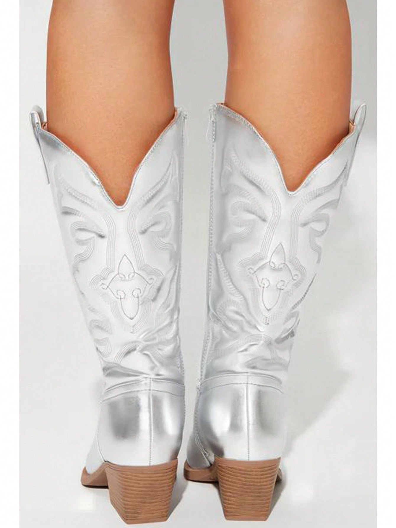 In Silver Women Fashion Boots