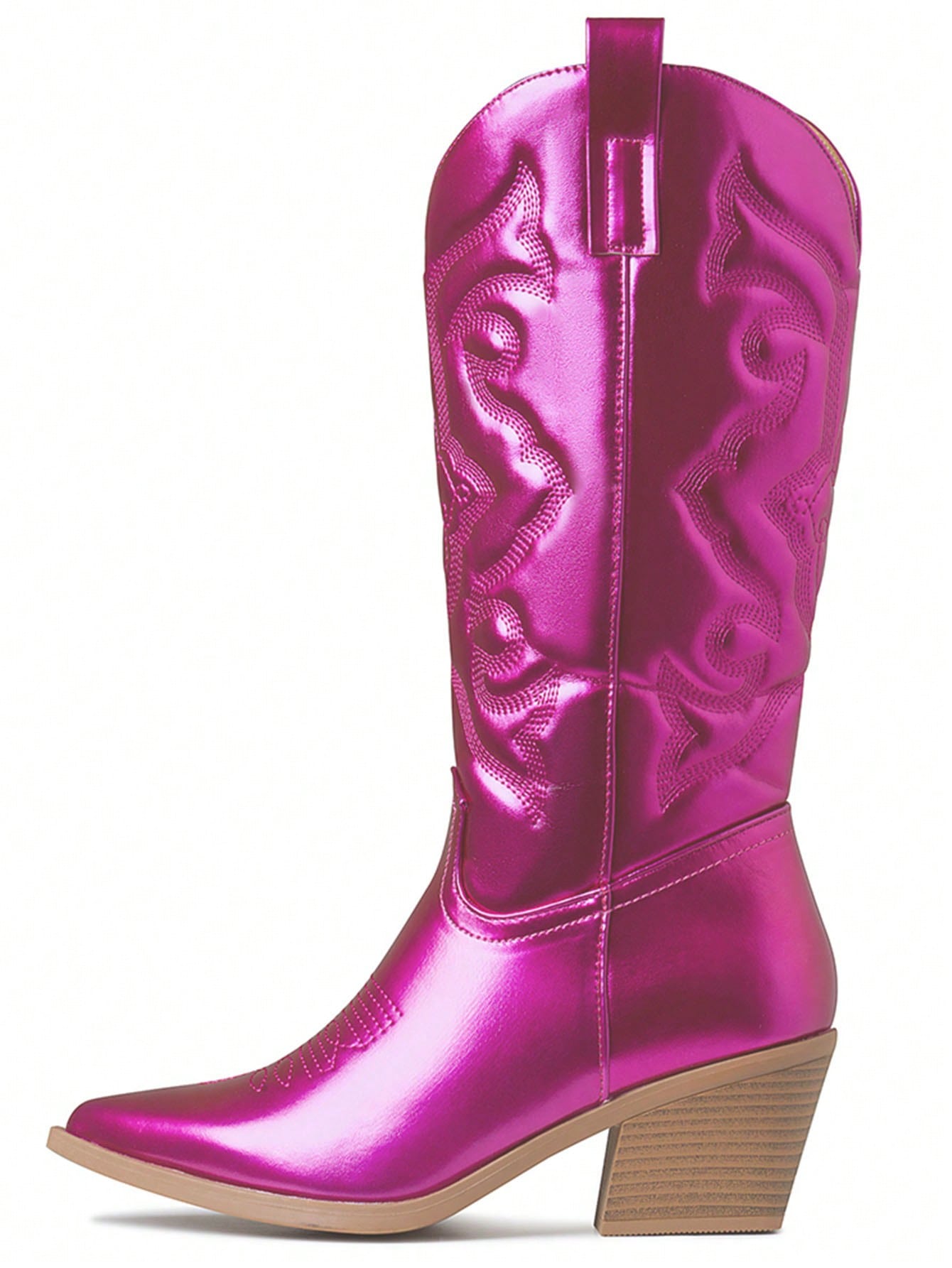 In Hot Pink Women Mid-Calf Boots