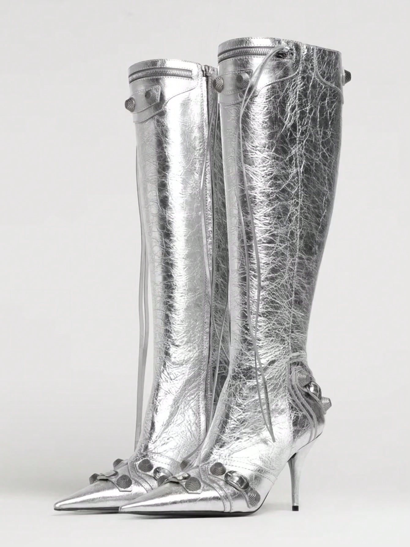 In Silver Women Fashion Boots