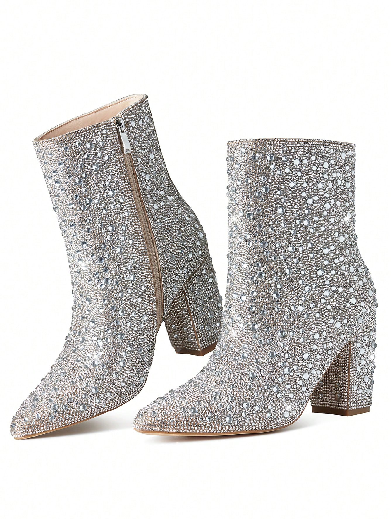 In Silver Women Fashion Boots