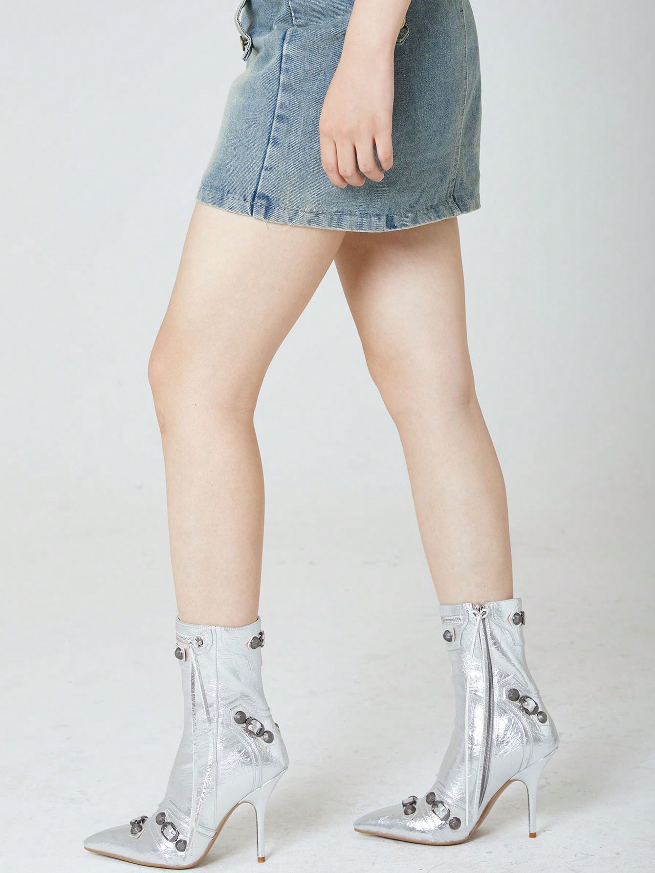 In Silver Women Ankle Boots & Booties