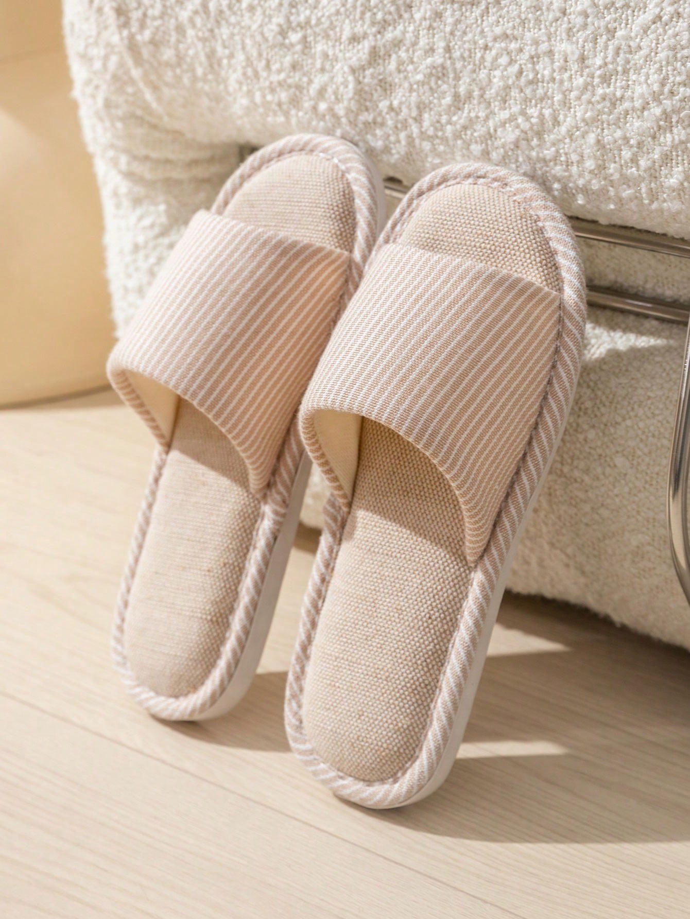 In Beige Women Home Slippers